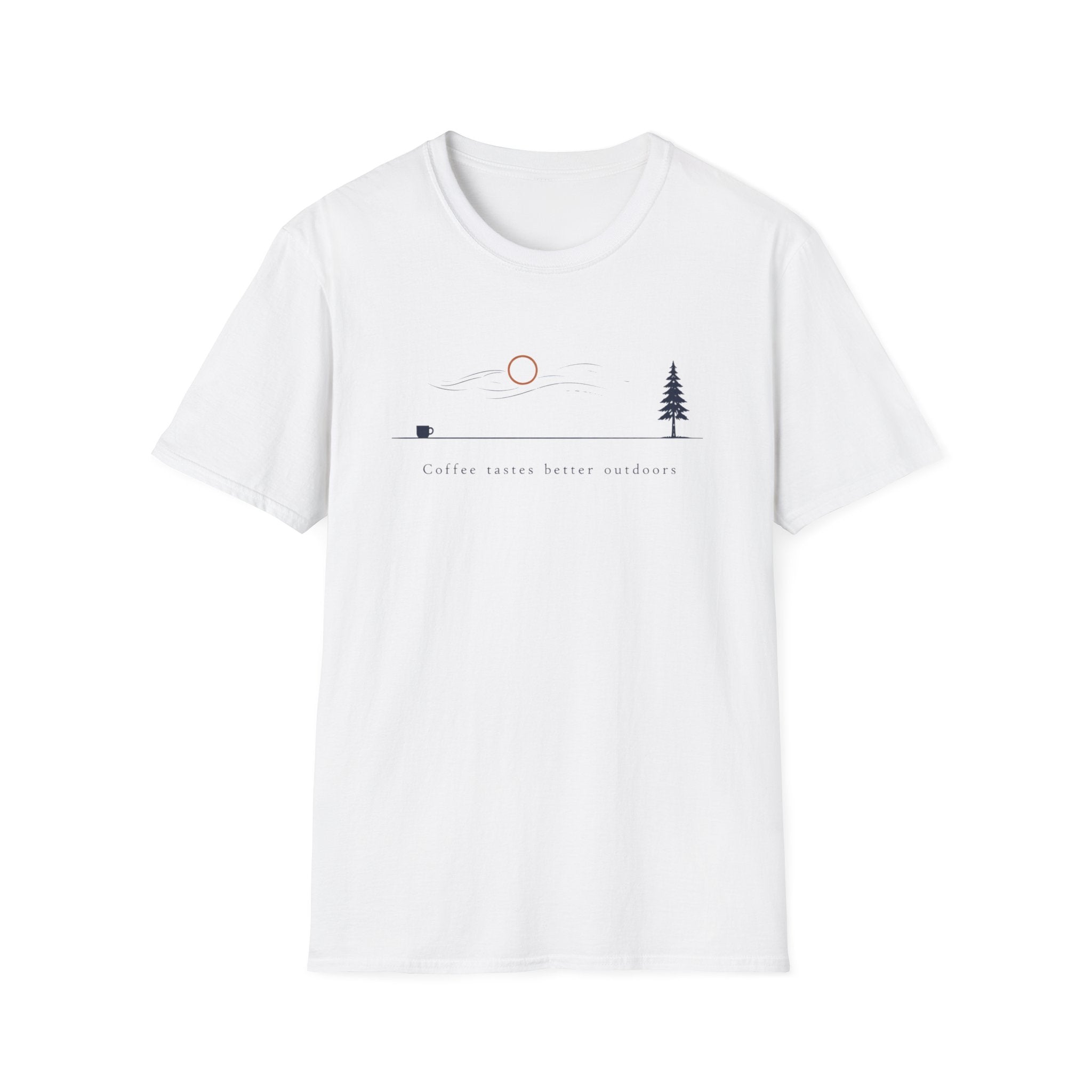 Coffee Tastes Better Outdoors Minimalism T-Shirt