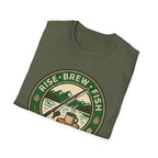 Rise Brew Fish Camp Life Vintage Badge T-shirt