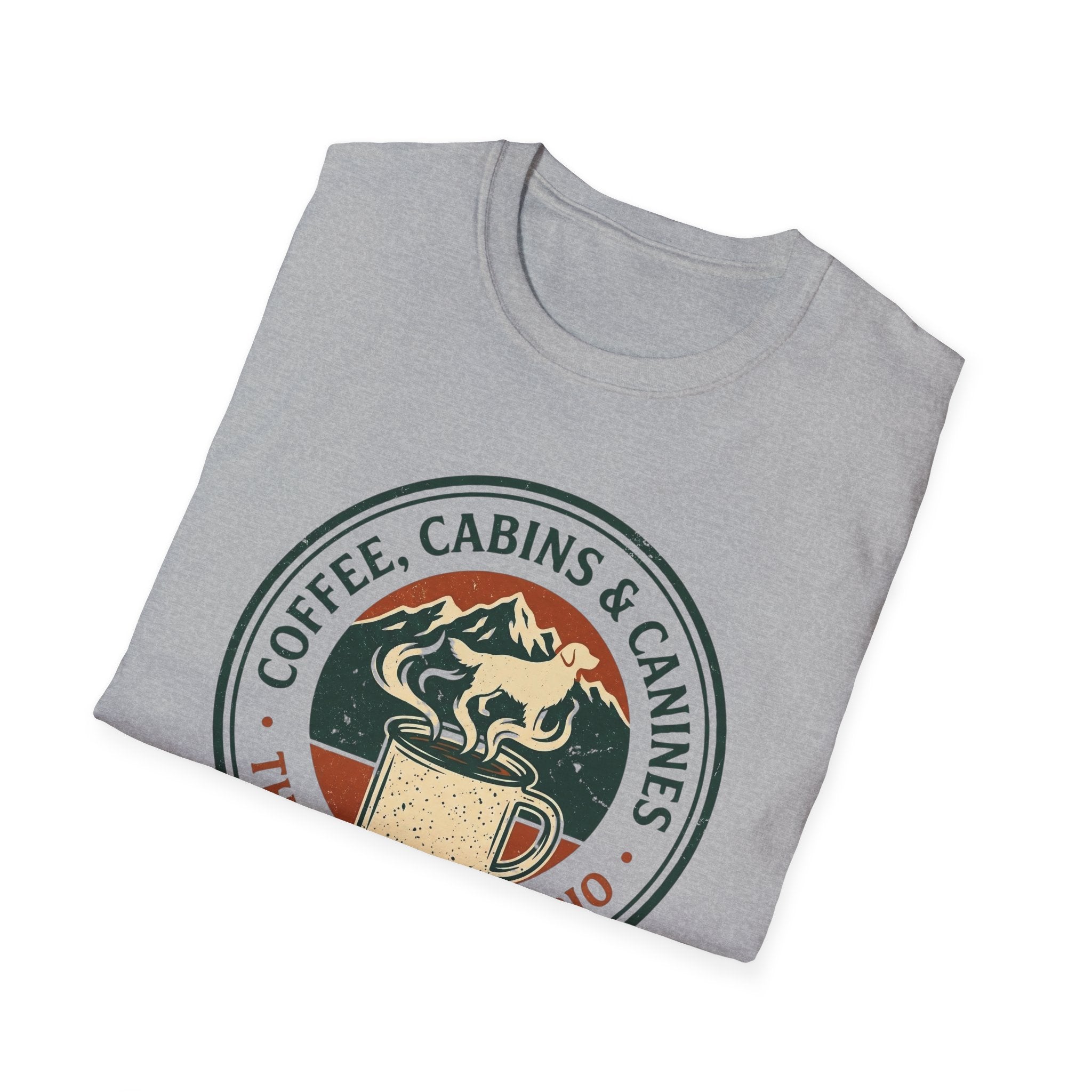 Coffee, Cabins & Canines - The Essential Trio T-Shirt