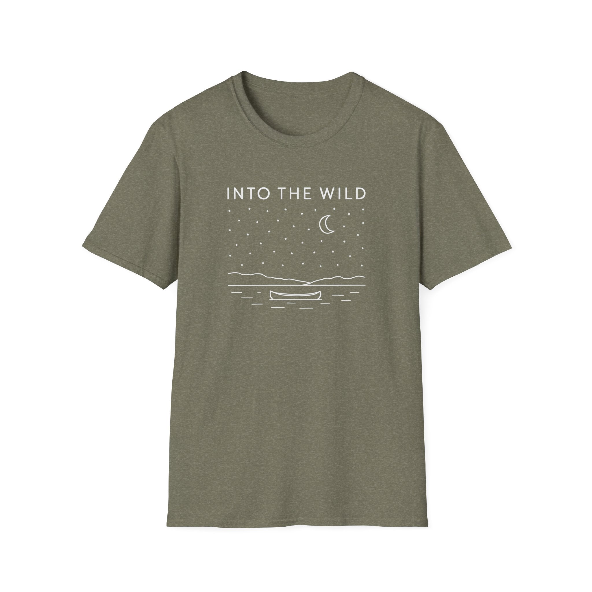 Into The Wild Moonlit Night Boat T-Shirt