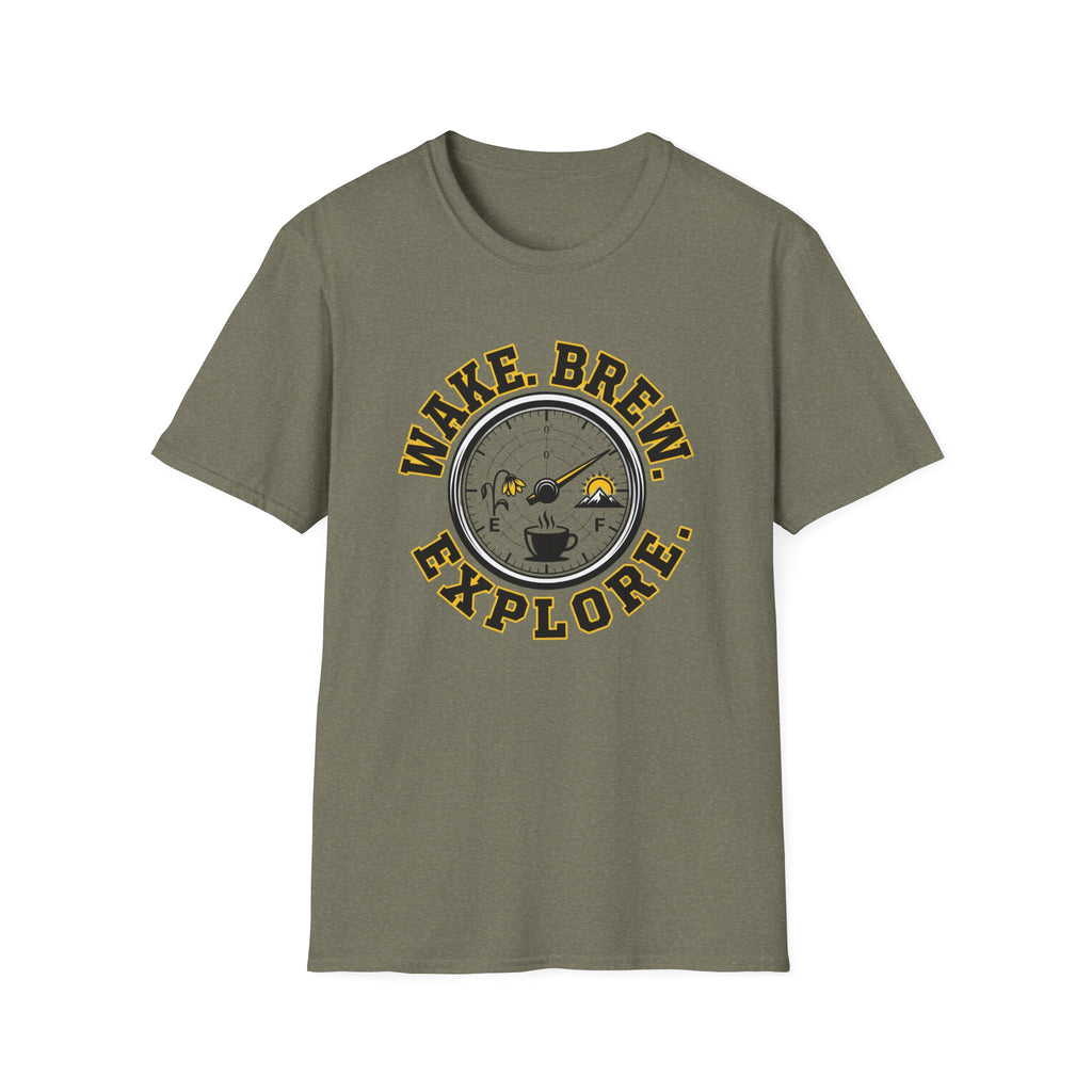 Wake Brew Explore Fuel Design T-Shirt