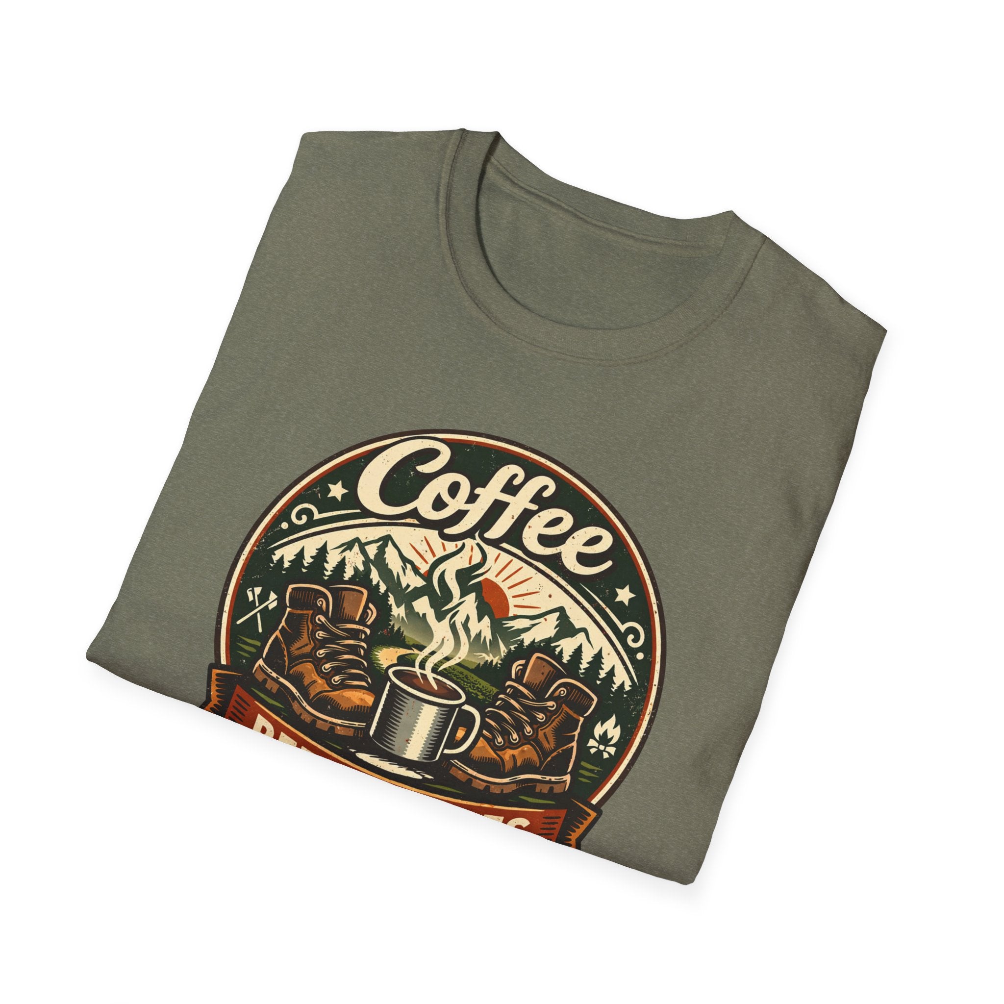 Coffee Before Miles Badge T-Shirt