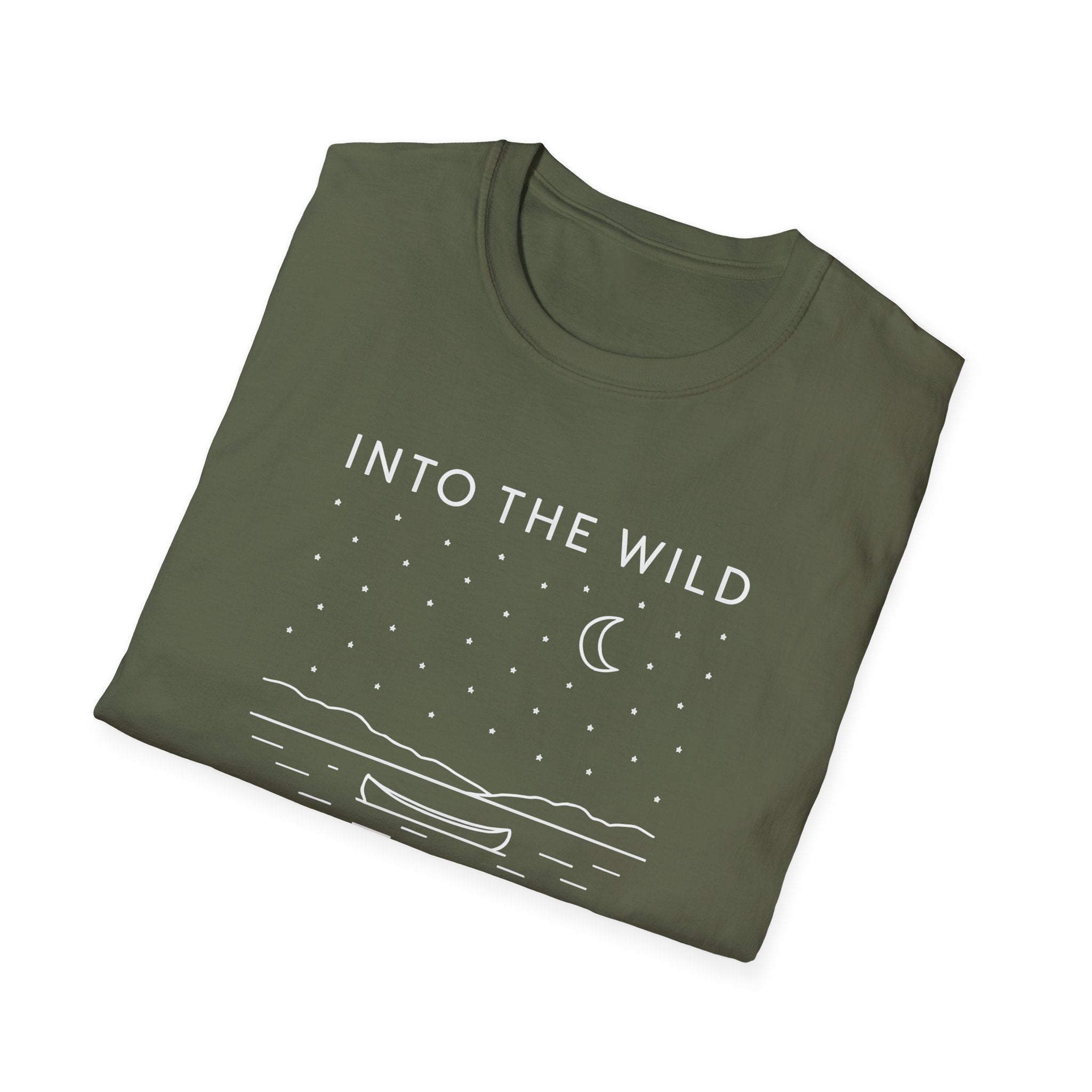 Into The Wild Moonlit Night Boat T-Shirt