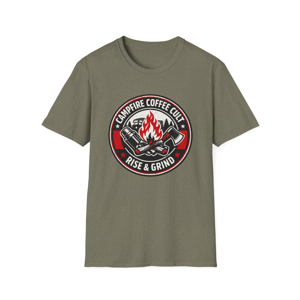 Campfire Coffee Cult Rise & Grind Emblem T-Shirt