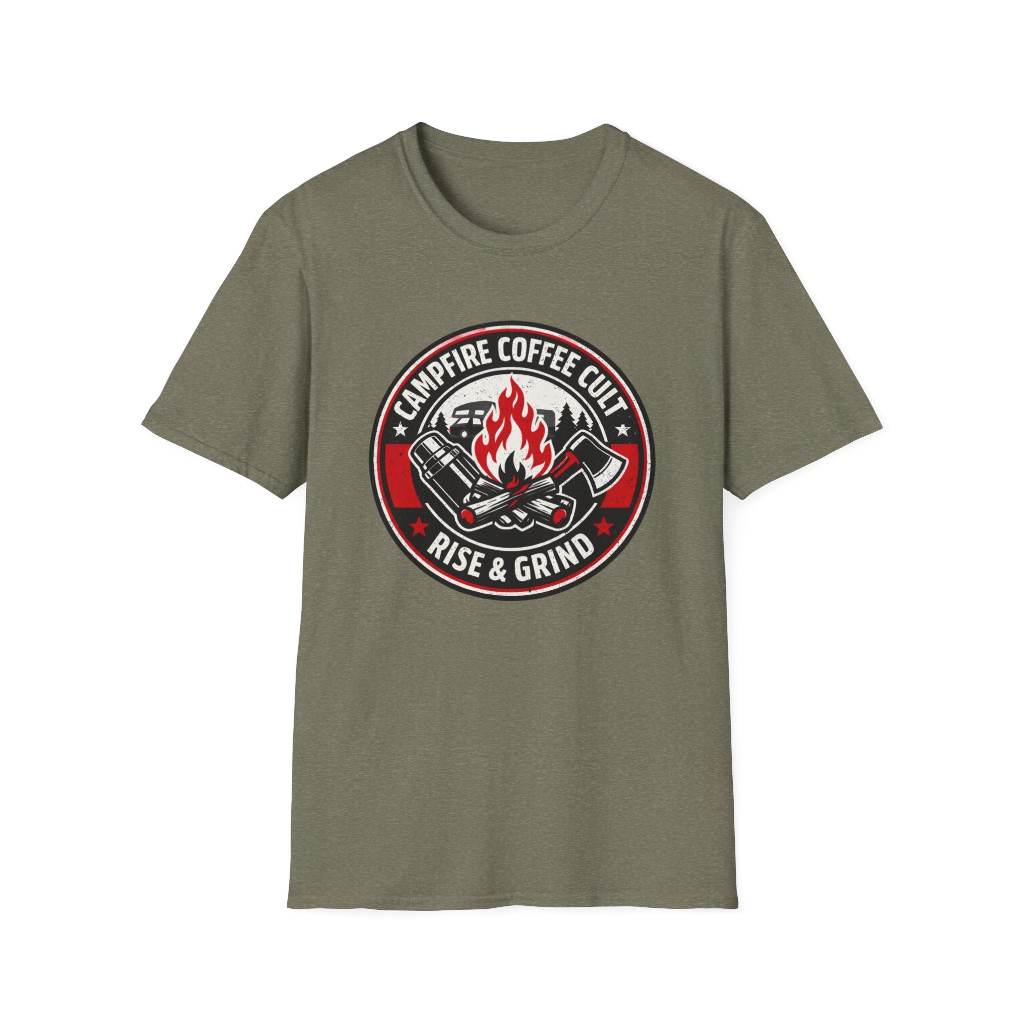 Campfire Coffee Cult Rise & Grind Emblem T-Shirt