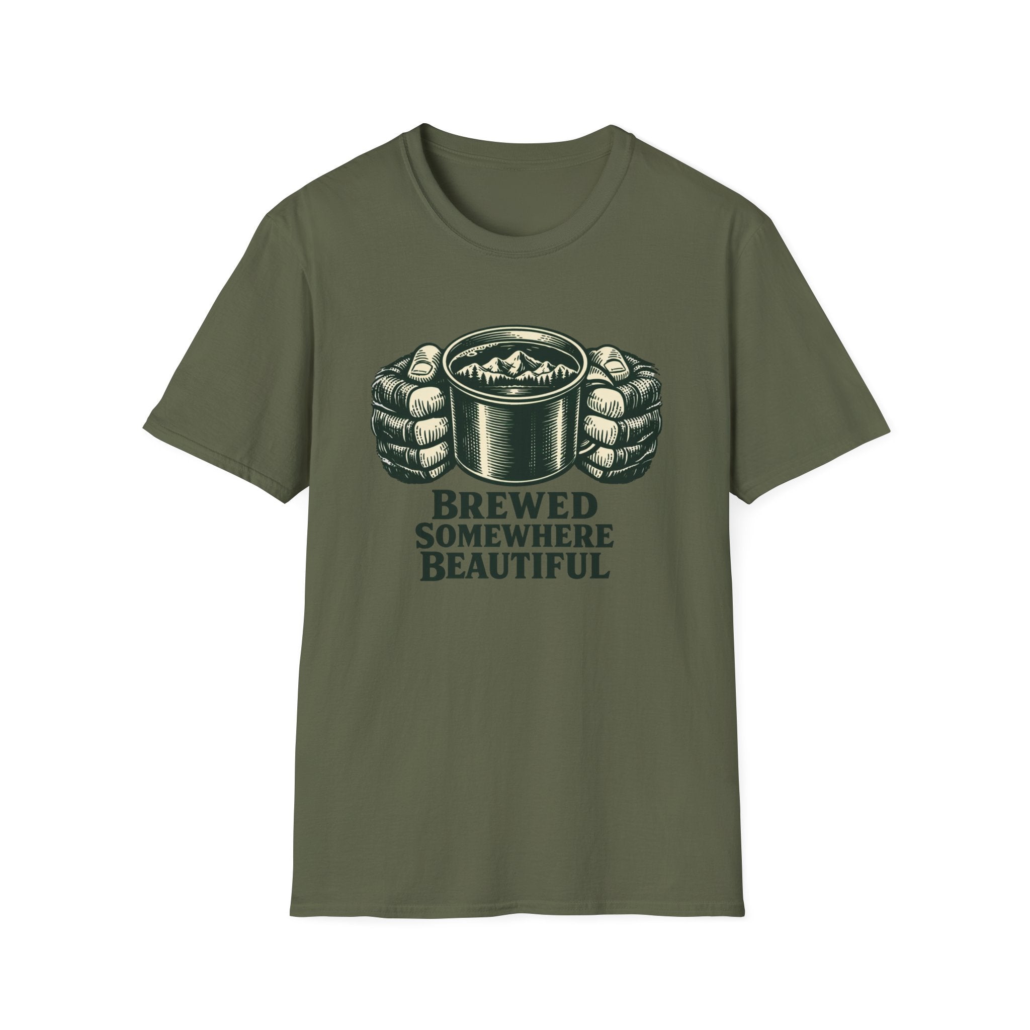 Brewed Somewhere Beautiful Metal T-Shirt