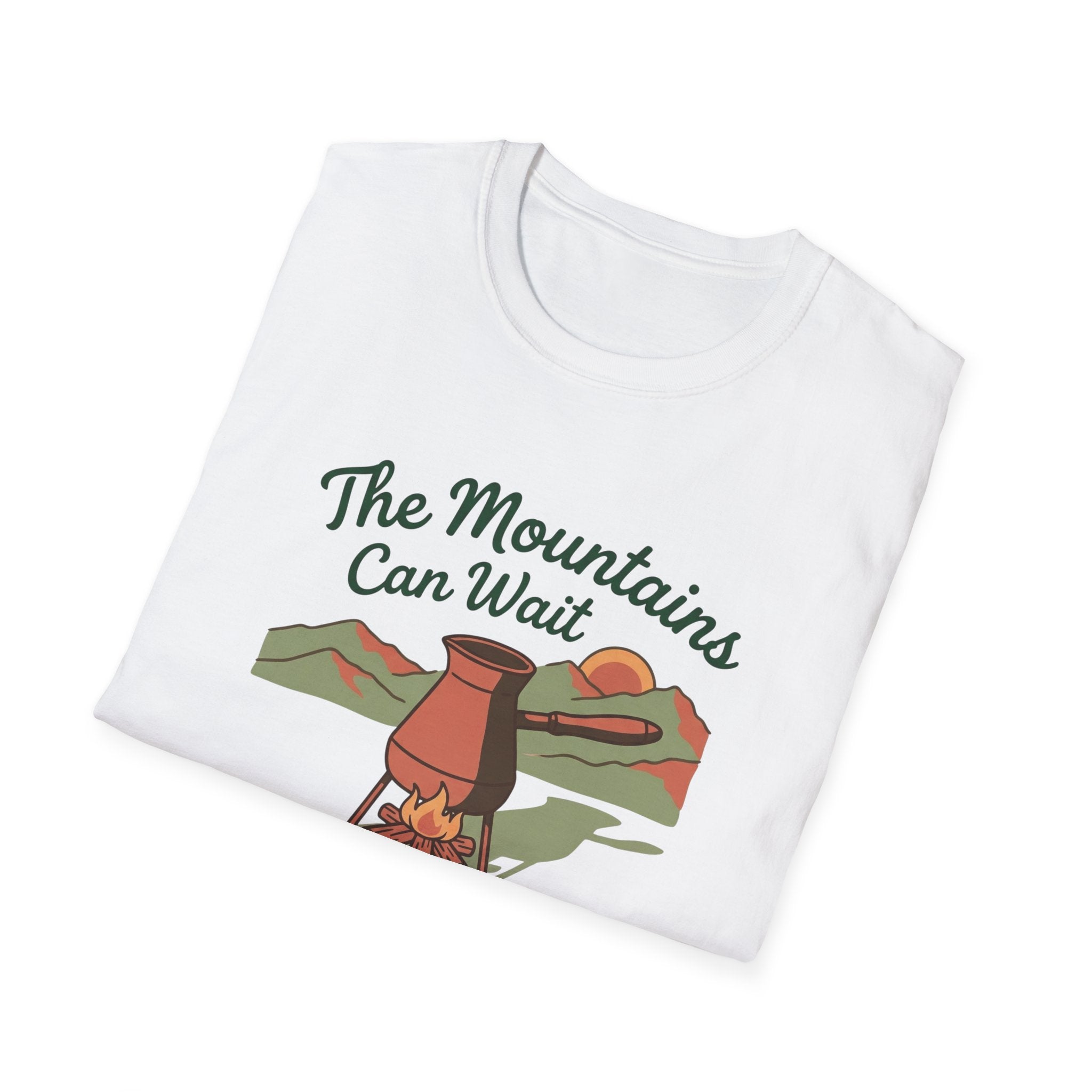 The Mountains Can Wait Campfire Coffee Pot T-shirt
