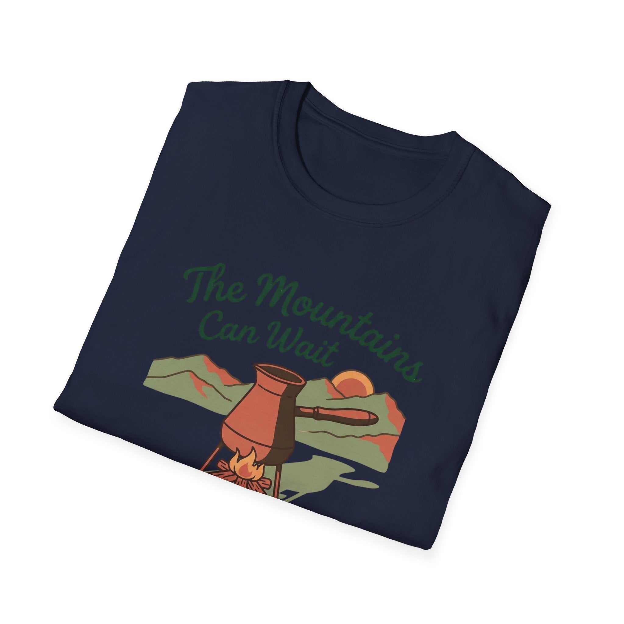 The Mountains Can Wait Campfire Coffee Pot T-shirt
