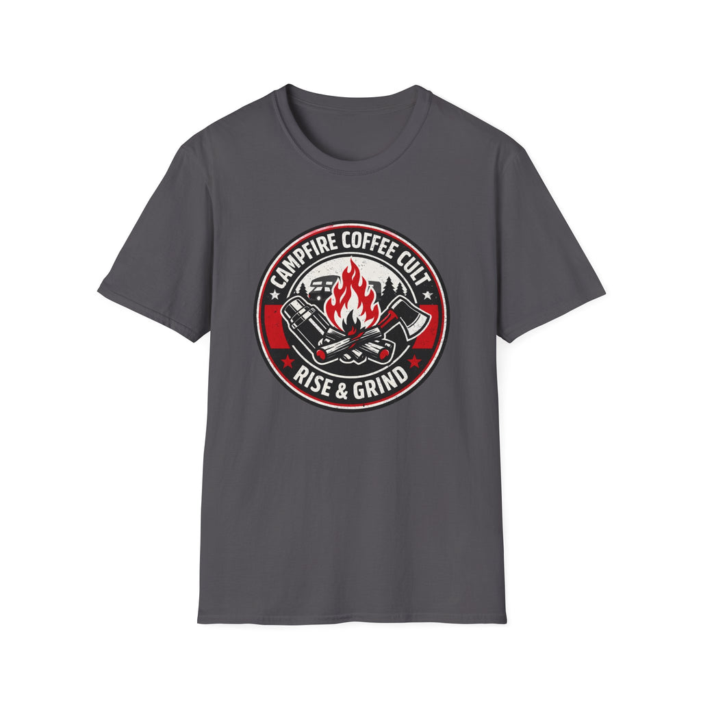 Campfire Coffee Cult Rise & Grind Emblem T-Shirt