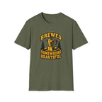 Brewed Somewhere Beautiful Coffee Pot T-Shirt