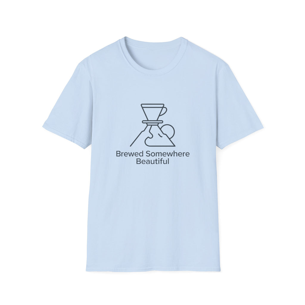 Brewed Somewhere Beautiful Minimalist T-Shirt