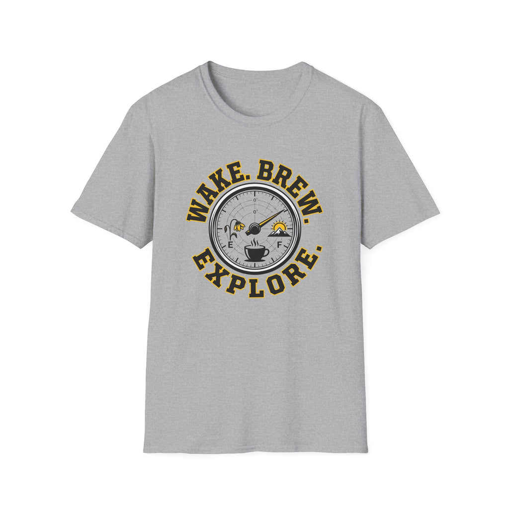 Wake Brew Explore Fuel Design T-Shirt