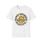 Brewed Somewhere Beautiful Coffee Pot & Tree T-Shirt