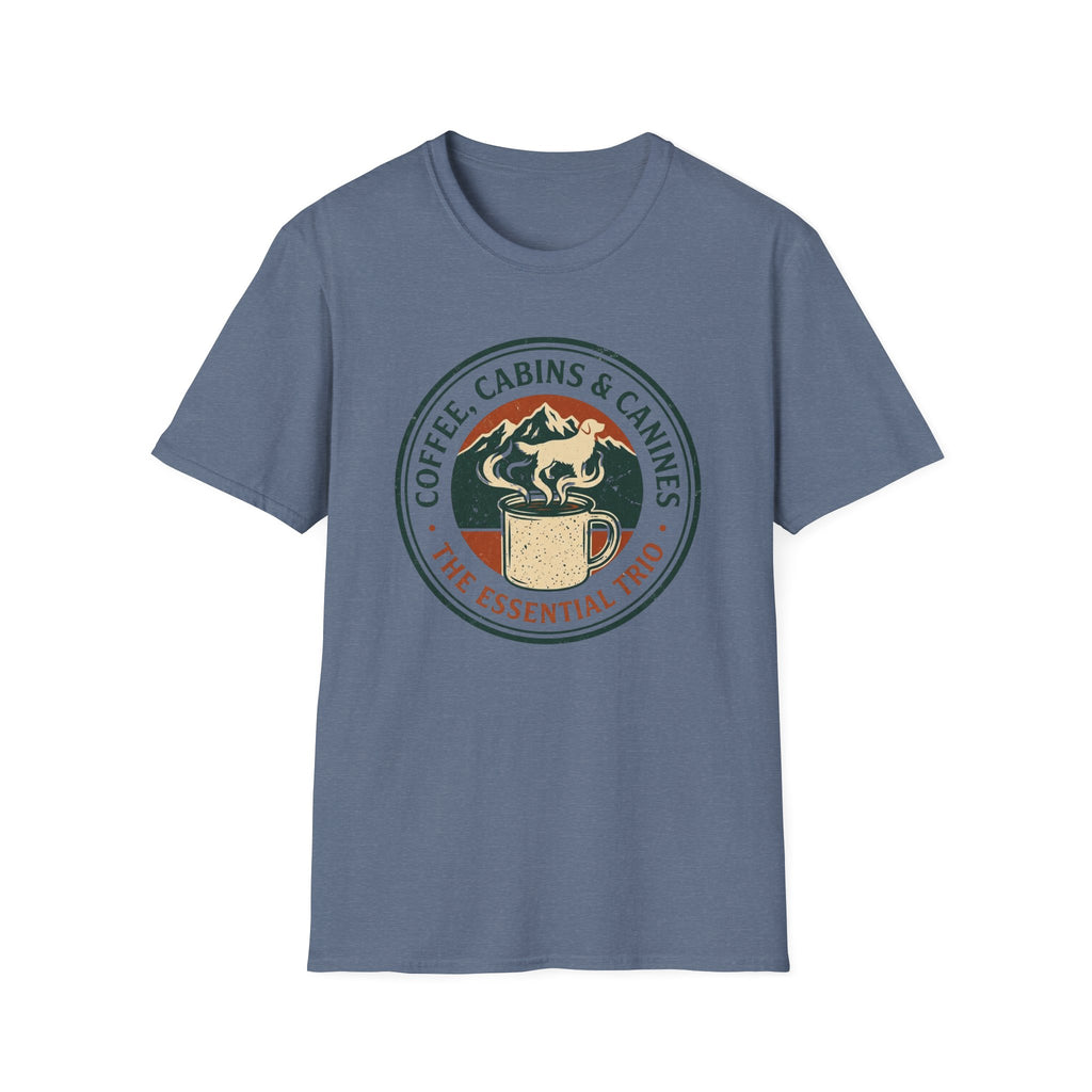 Coffee, Cabins & Canines - The Essential Trio T-Shirt