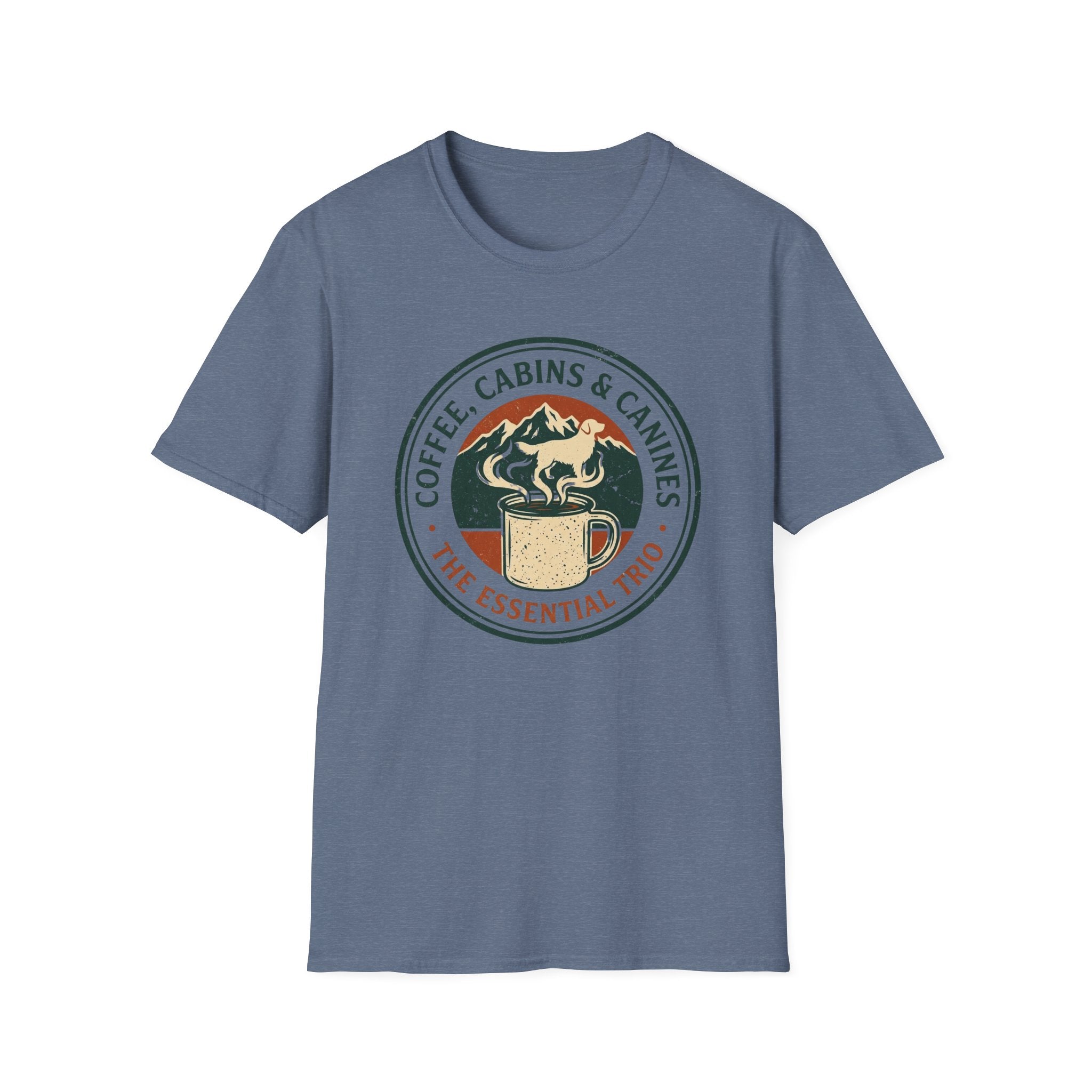 Coffee, Cabins & Canines - The Essential Trio T-Shirt