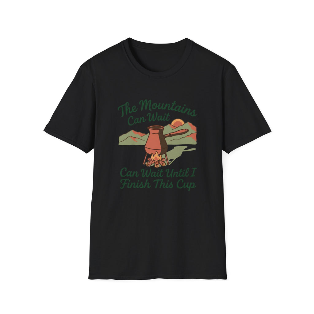 The Mountains Can Wait Campfire Coffee Pot T-shirt