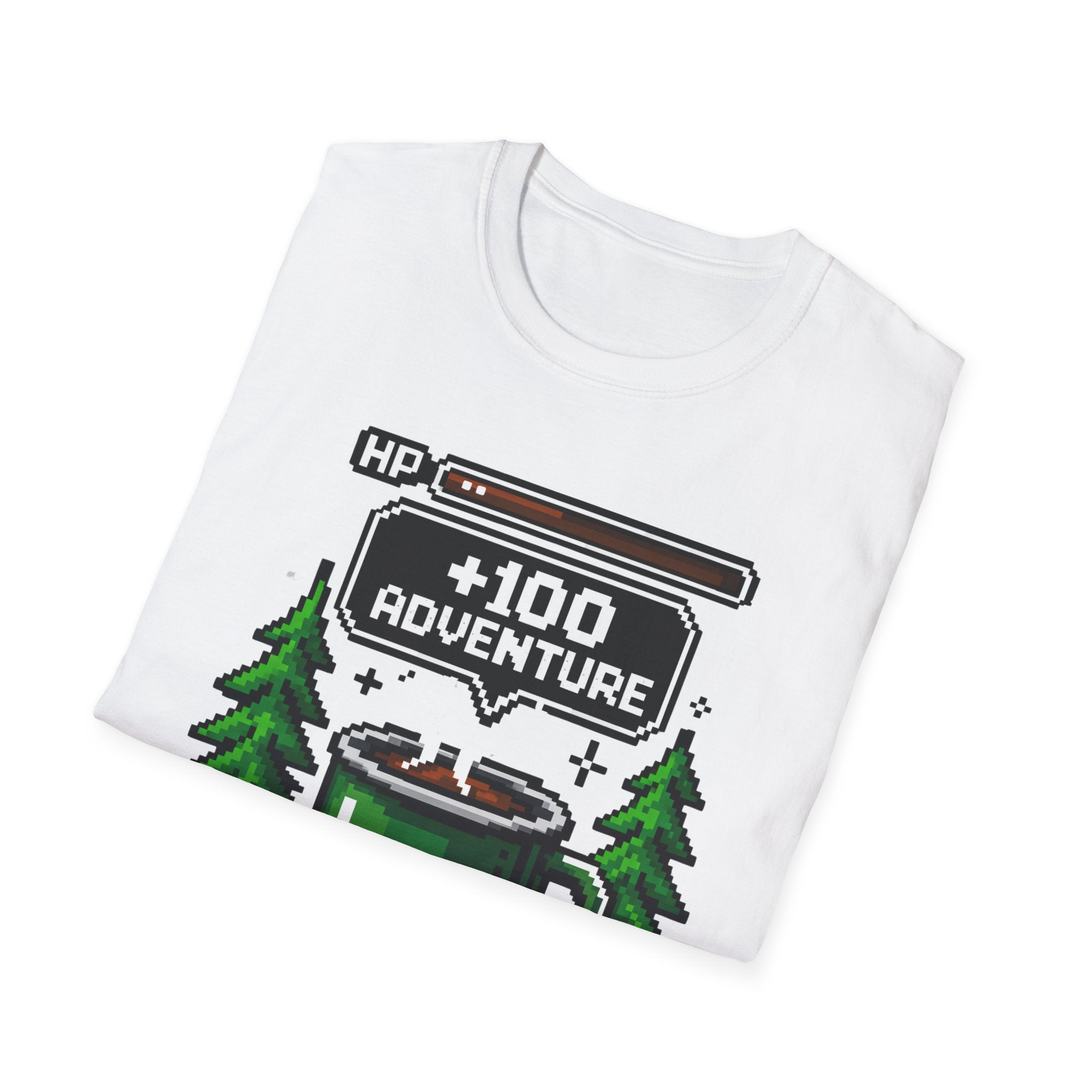 +100 Adventure Pixel Art Retro Gamer Camp Mug T-shirt