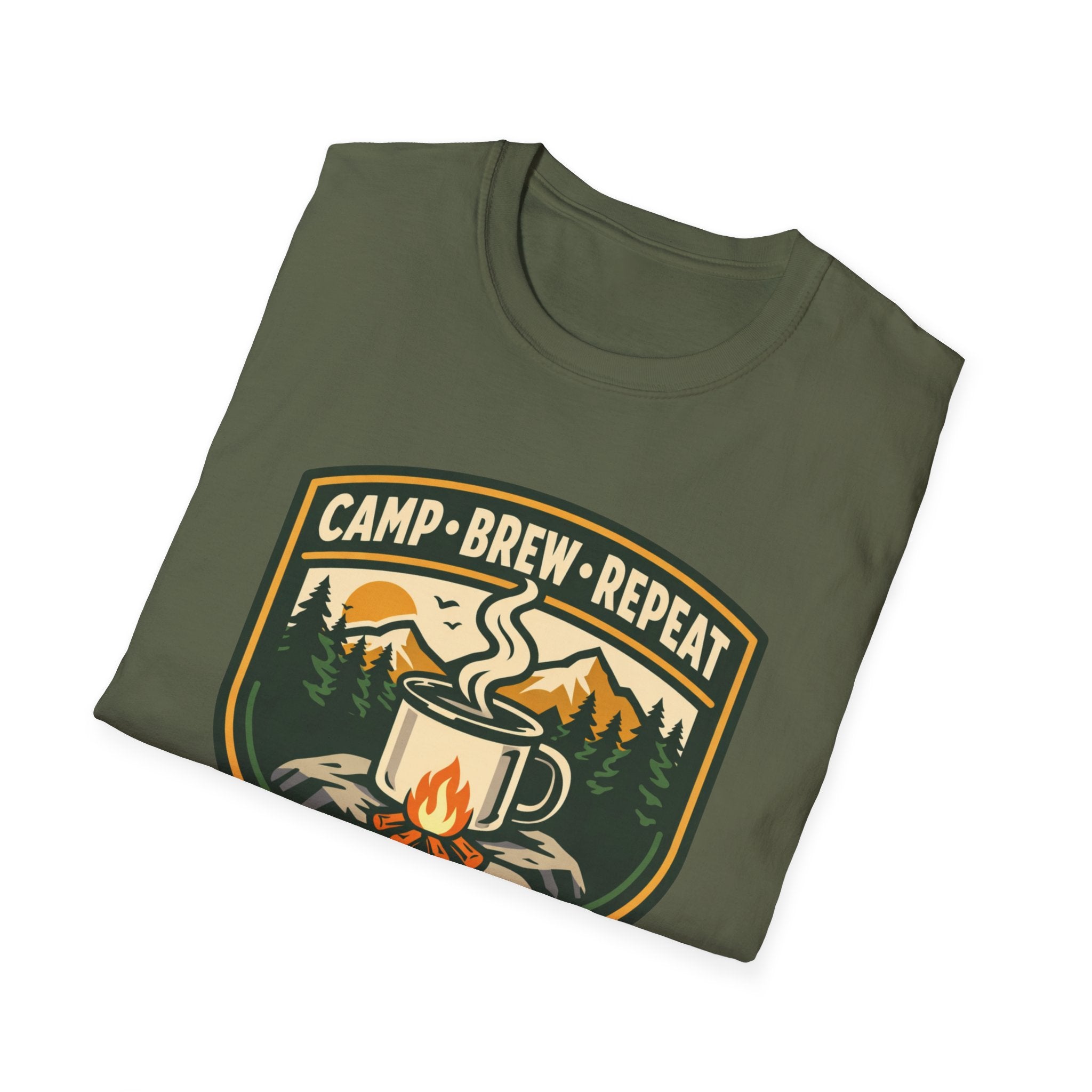 Camp . Brew . Repeat Badge T-Shirt