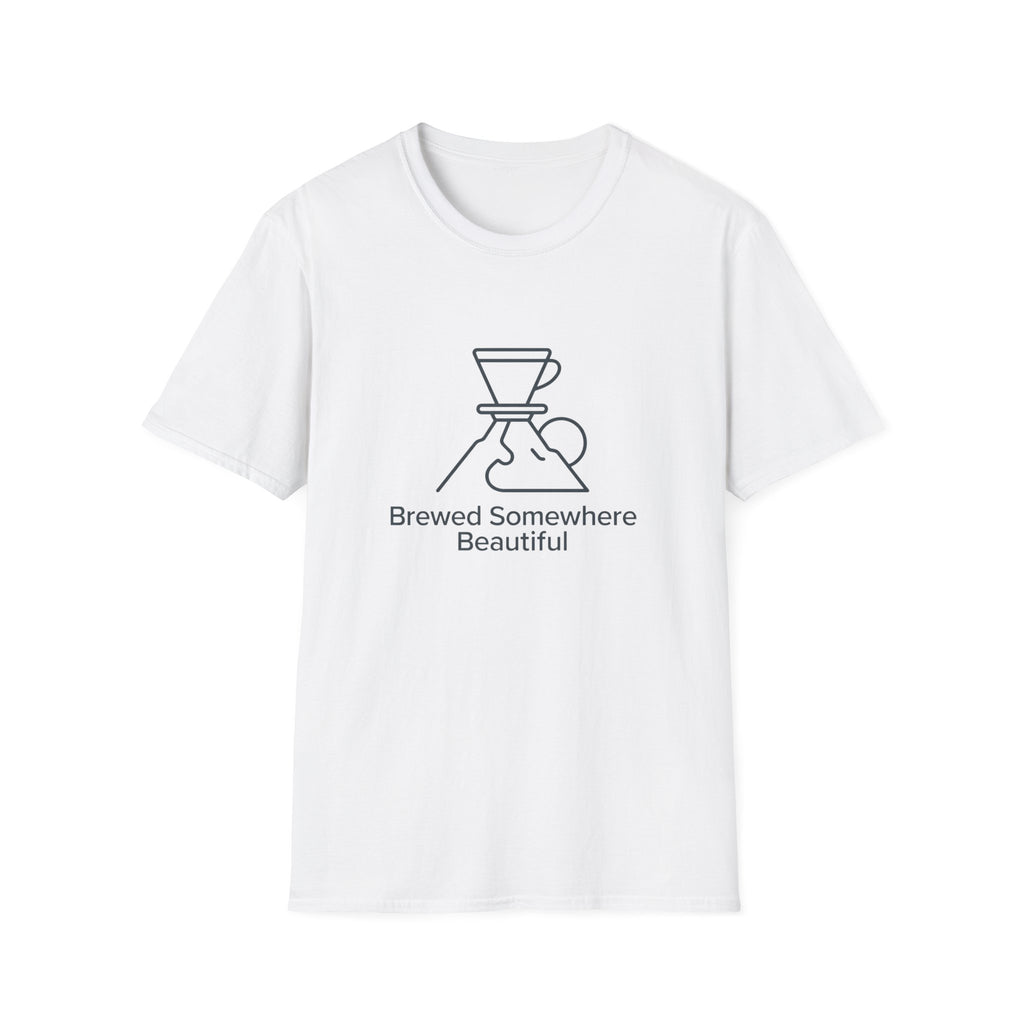 Brewed Somewhere Beautiful Minimalist T-Shirt