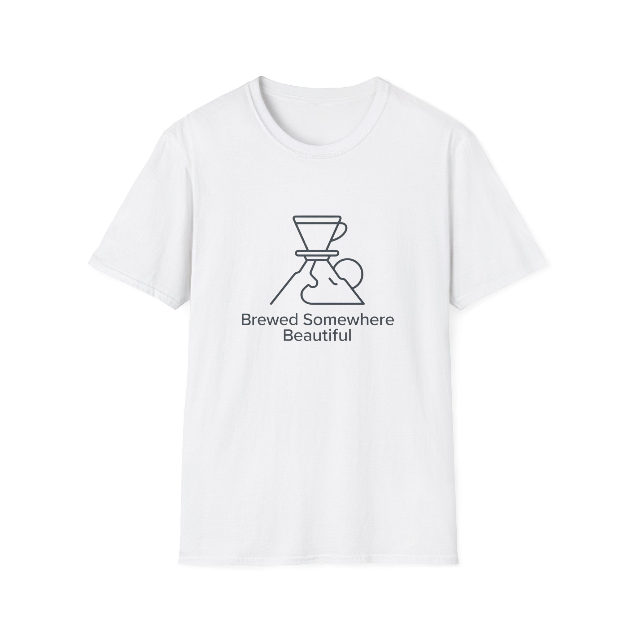 Brewed Somewhere Beautiful Minimalist T-Shirt
