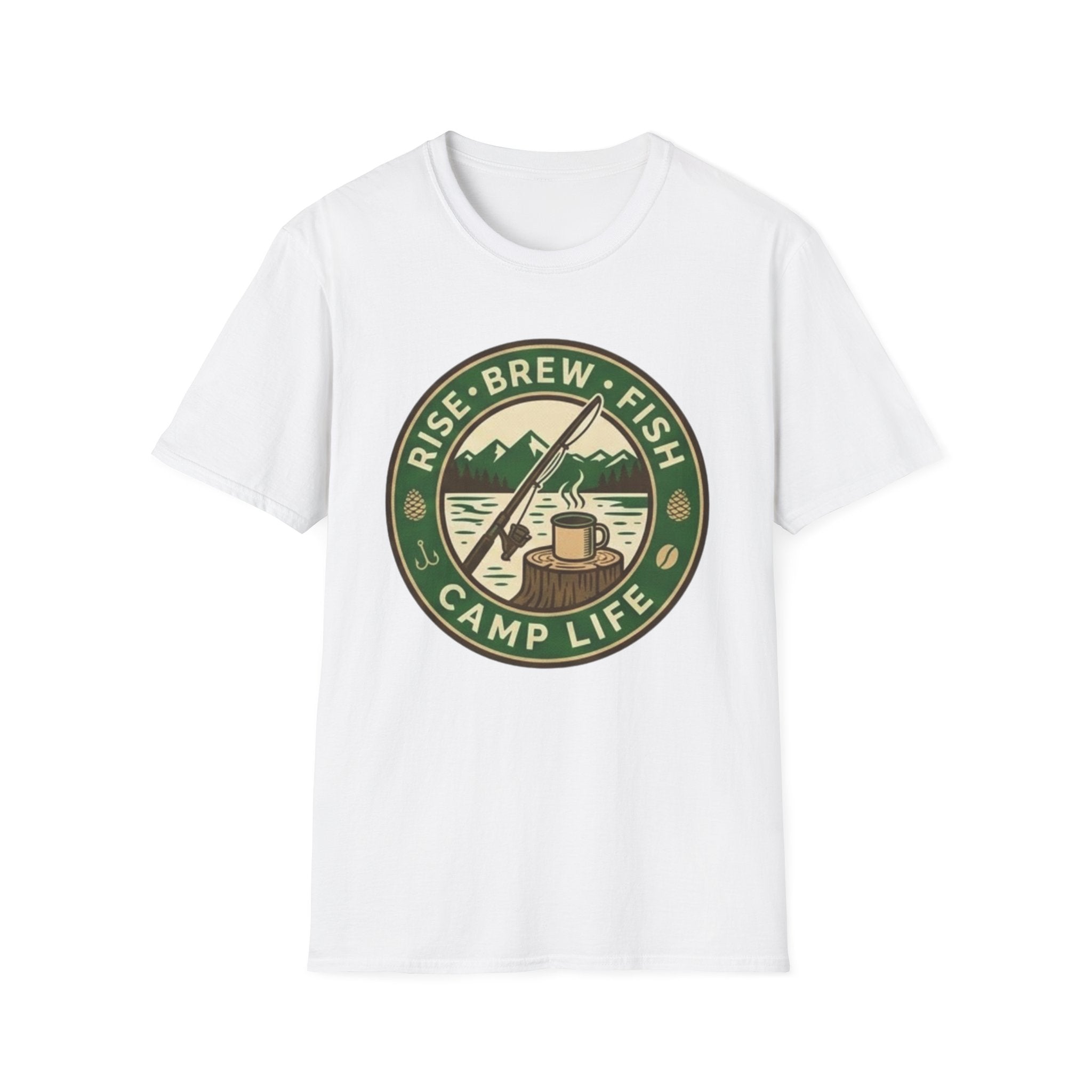 Rise Brew Fish Camp Life Vintage Badge T-shirt