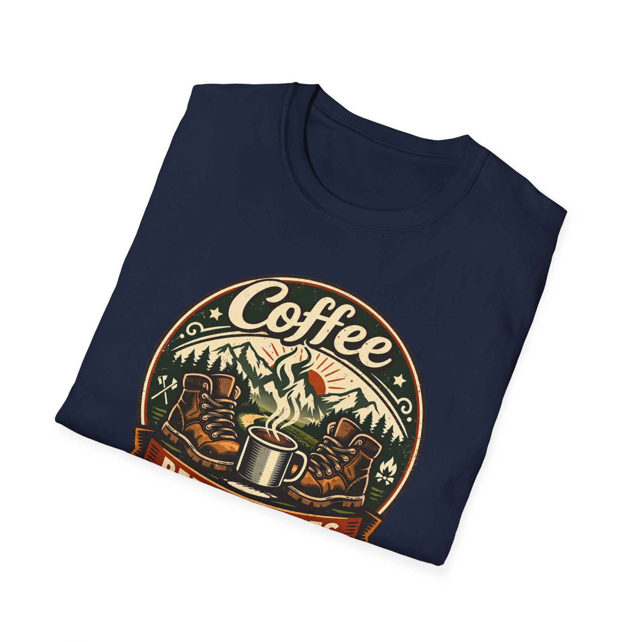 Coffee Before Miles Badge T-Shirt