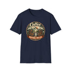 Coffee Before Miles Badge T-Shirt
