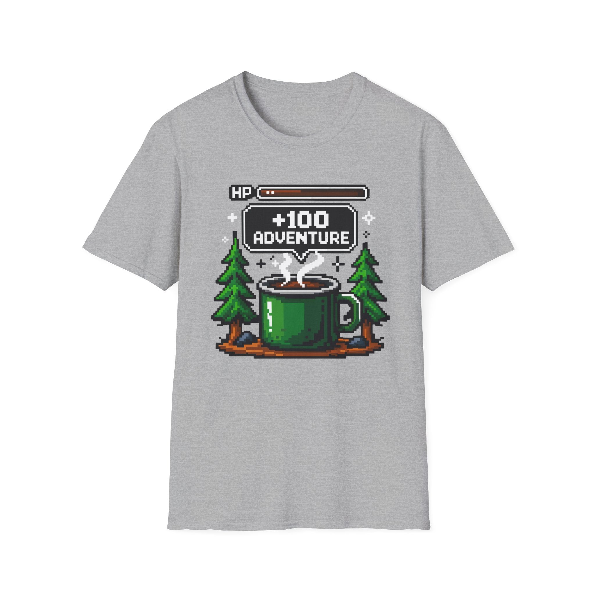 +100 Adventure Pixel Art Retro Gamer Camp Mug T-shirt