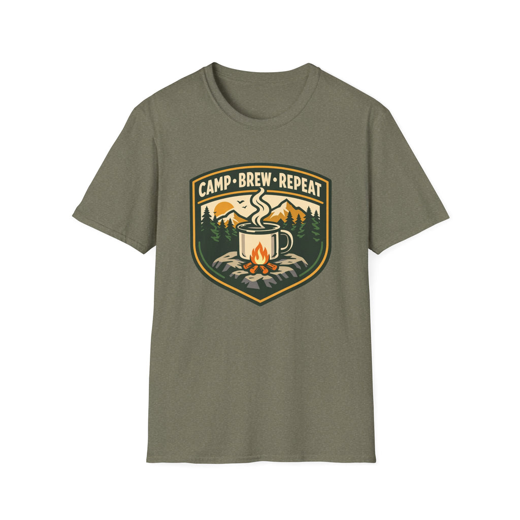 Camp . Brew . Repeat Badge T-Shirt