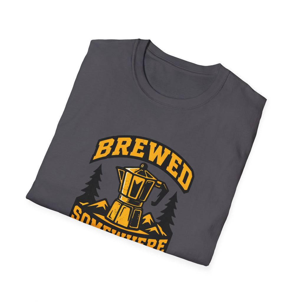 Brewed Somewhere Beautiful Coffee Pot T-Shirt