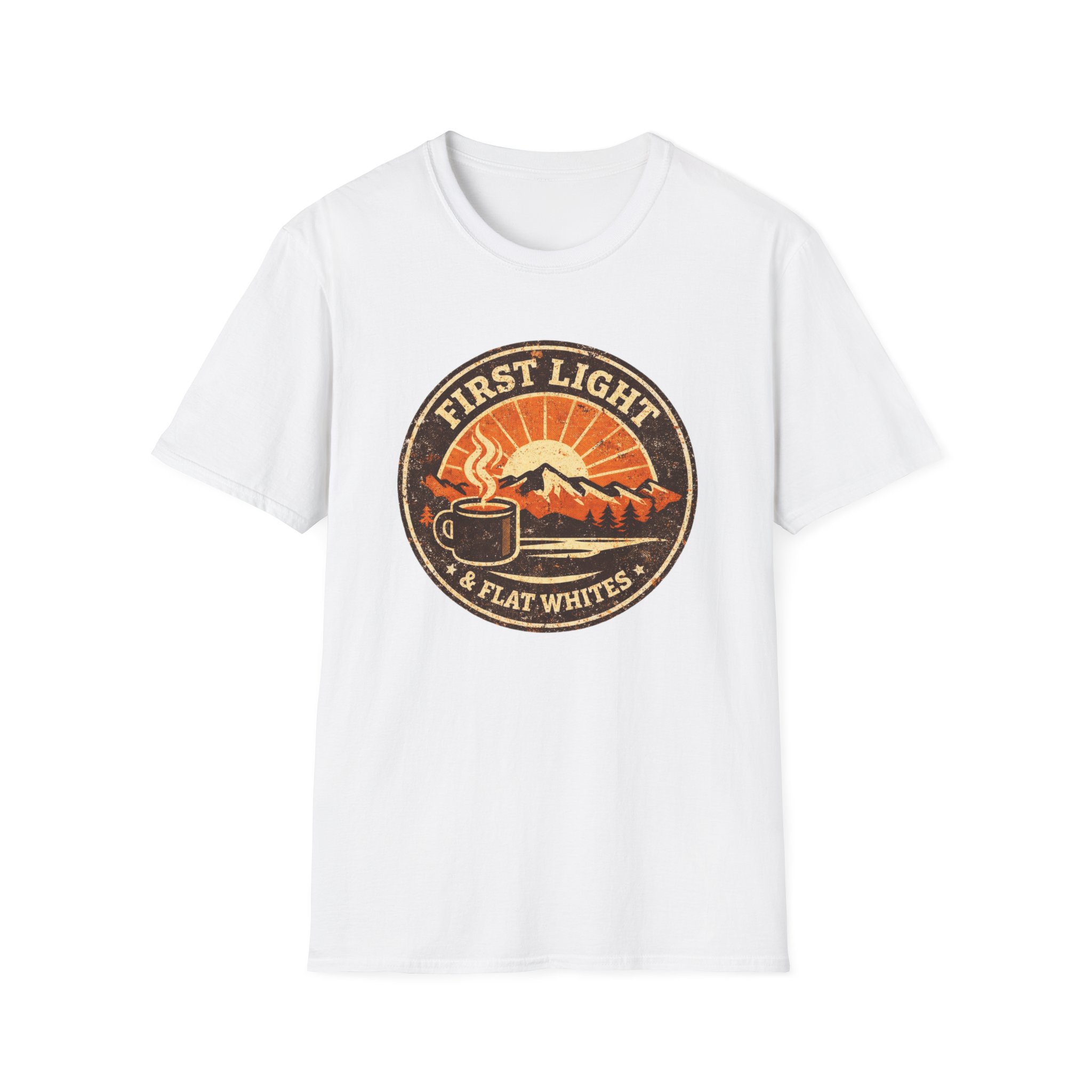 First Light & Flat Whites Distressed T-Shirt - Image 3