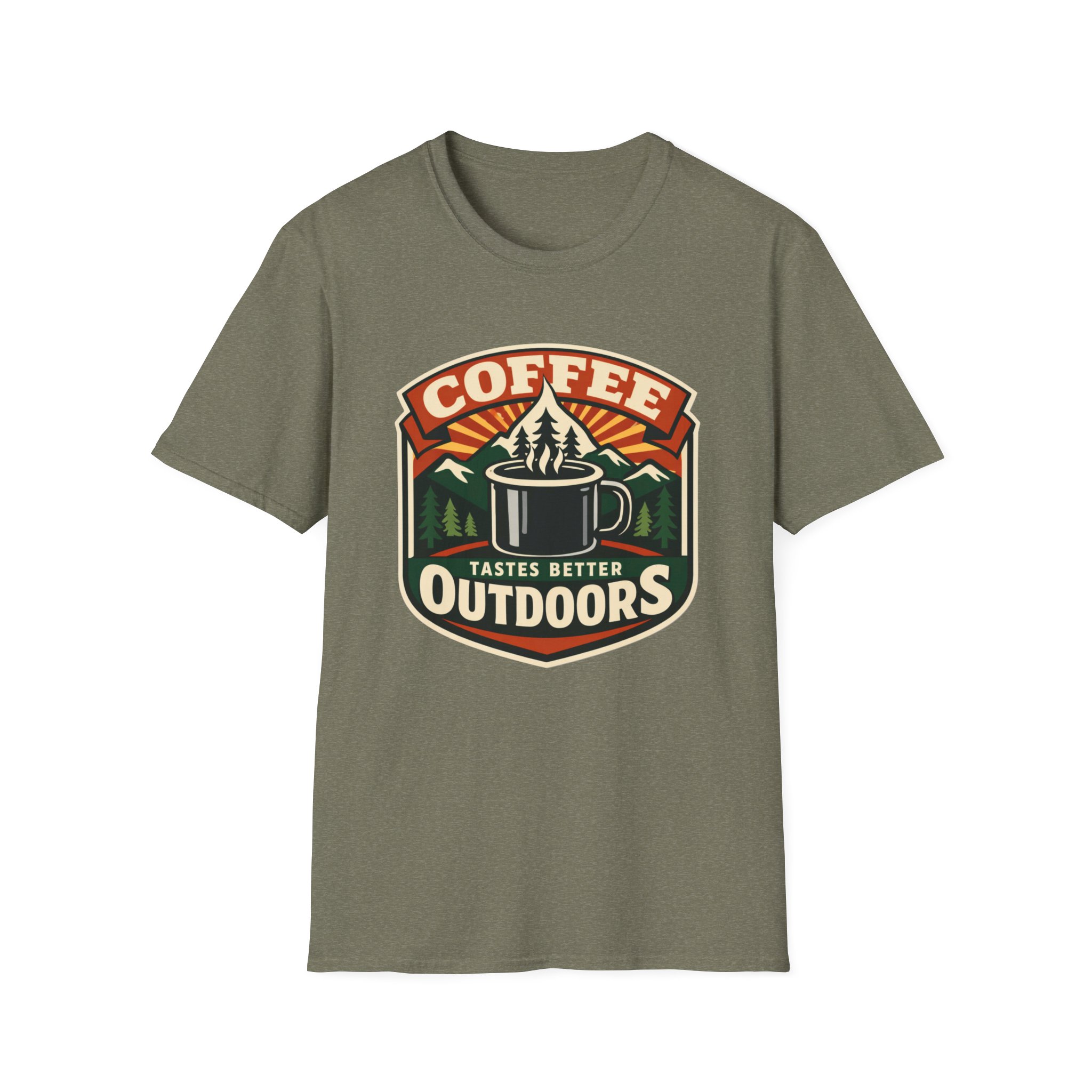 Coffee Tastes Better Outdoors T-Shirt - Image 15