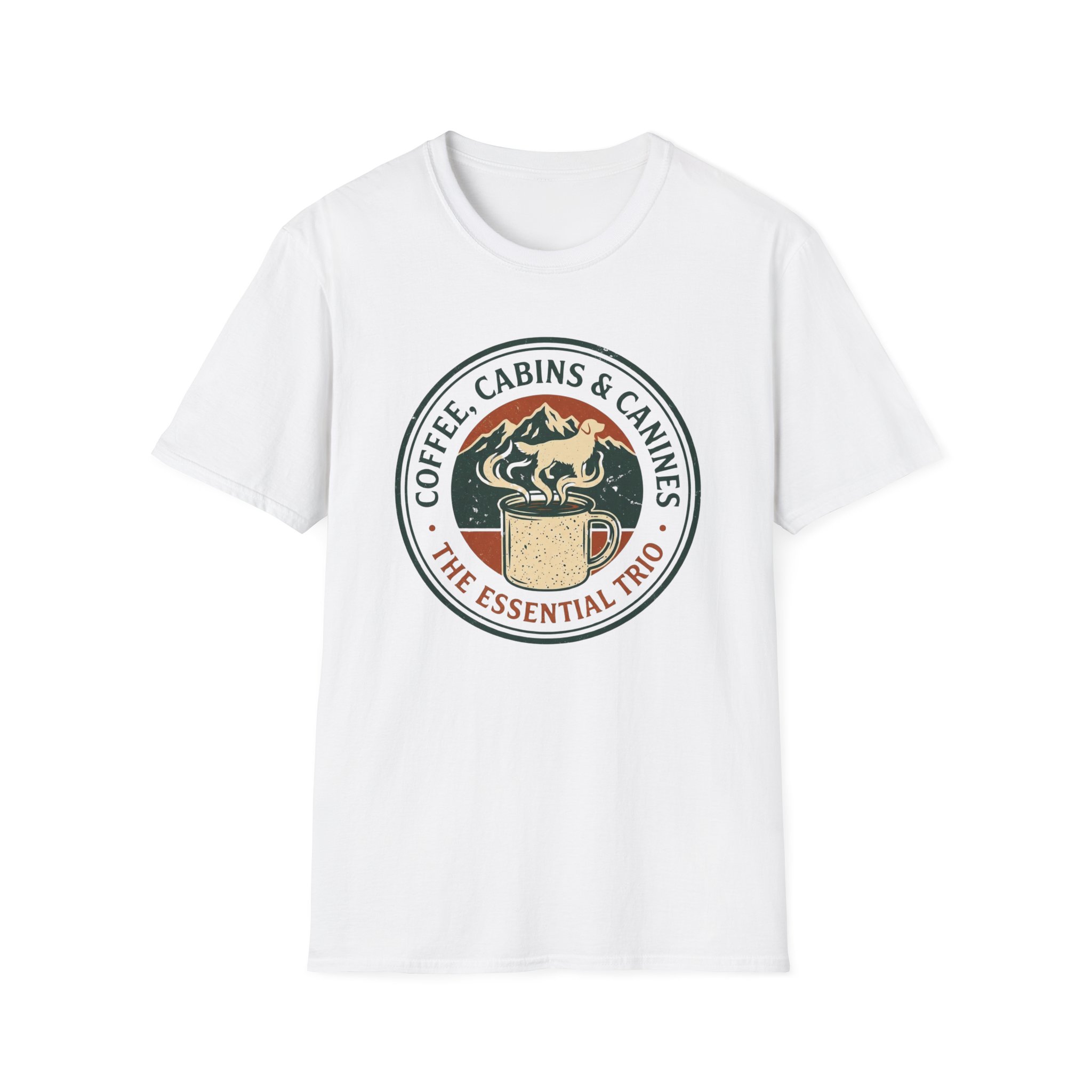 Coffee, Cabins & Canines - The Essential Trio T-Shirt - Image 3