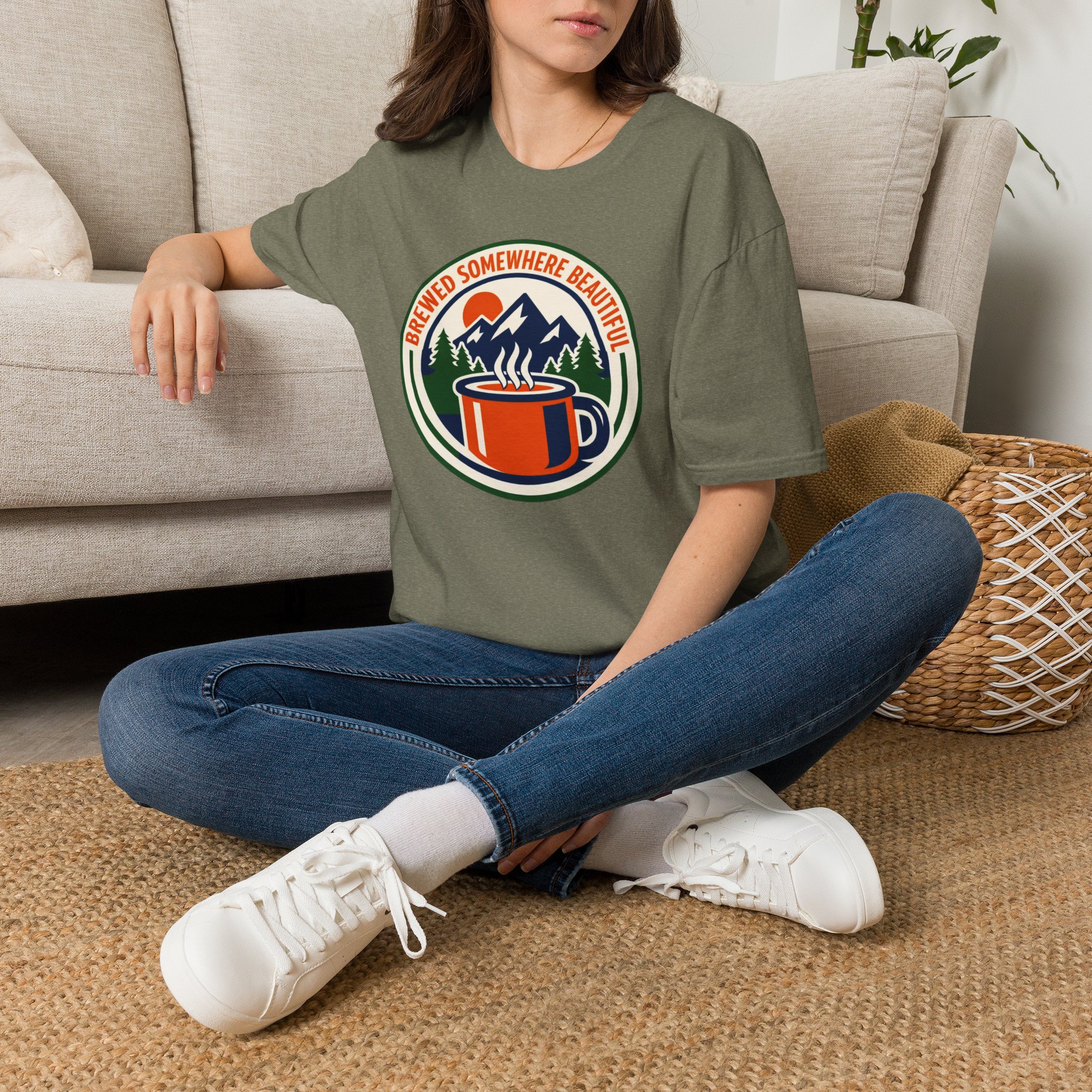 Brewed Somewhere Beautiful Emblem T-Shirt - Image 14