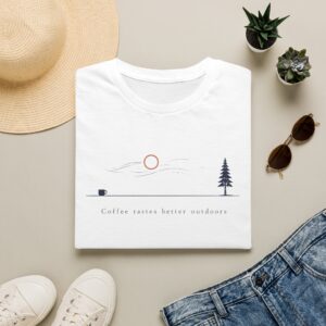 Coffee Tastes Better Outdoors Minimalism T-Shirt