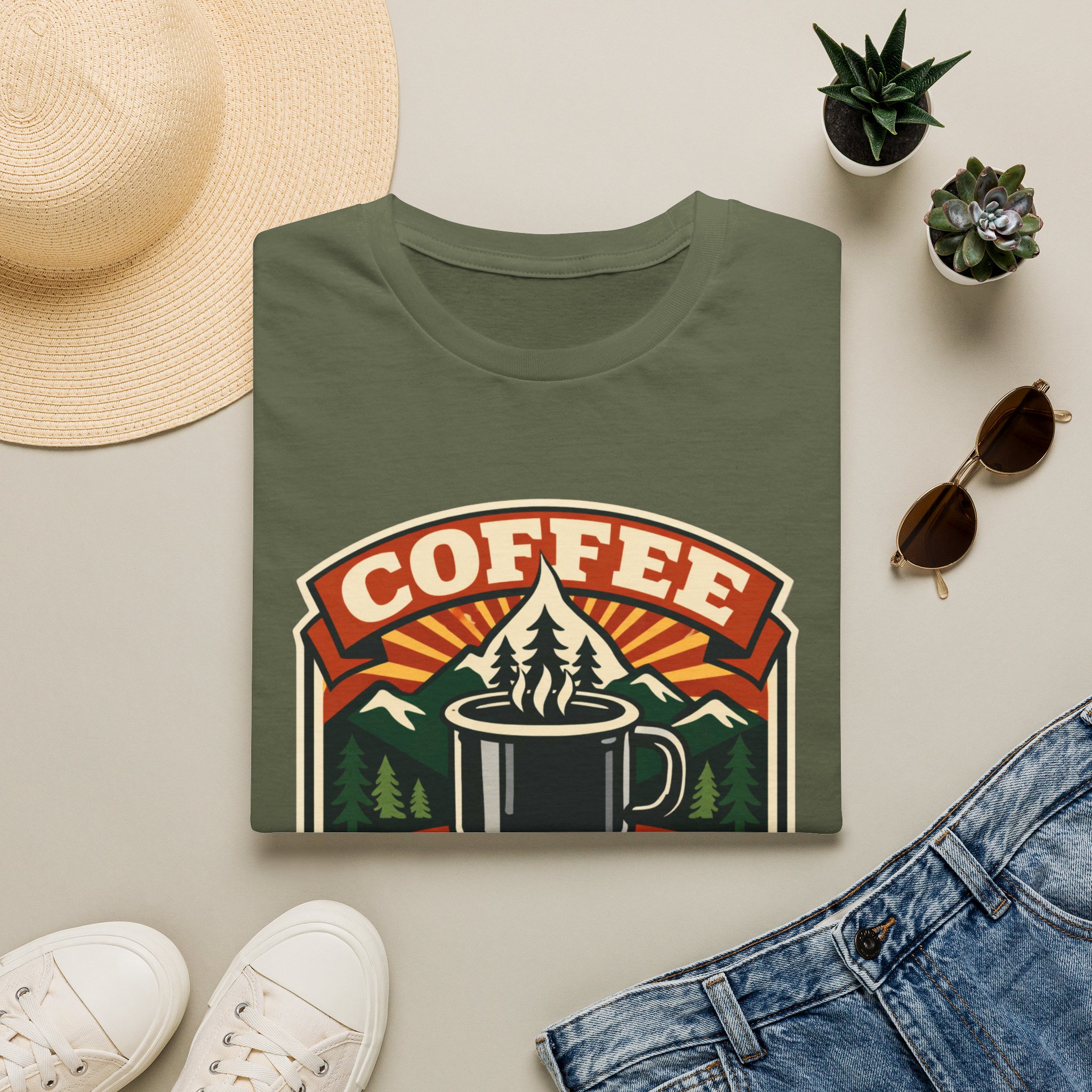 Coffee Tastes Better Outdoors T-Shirt - Image 17