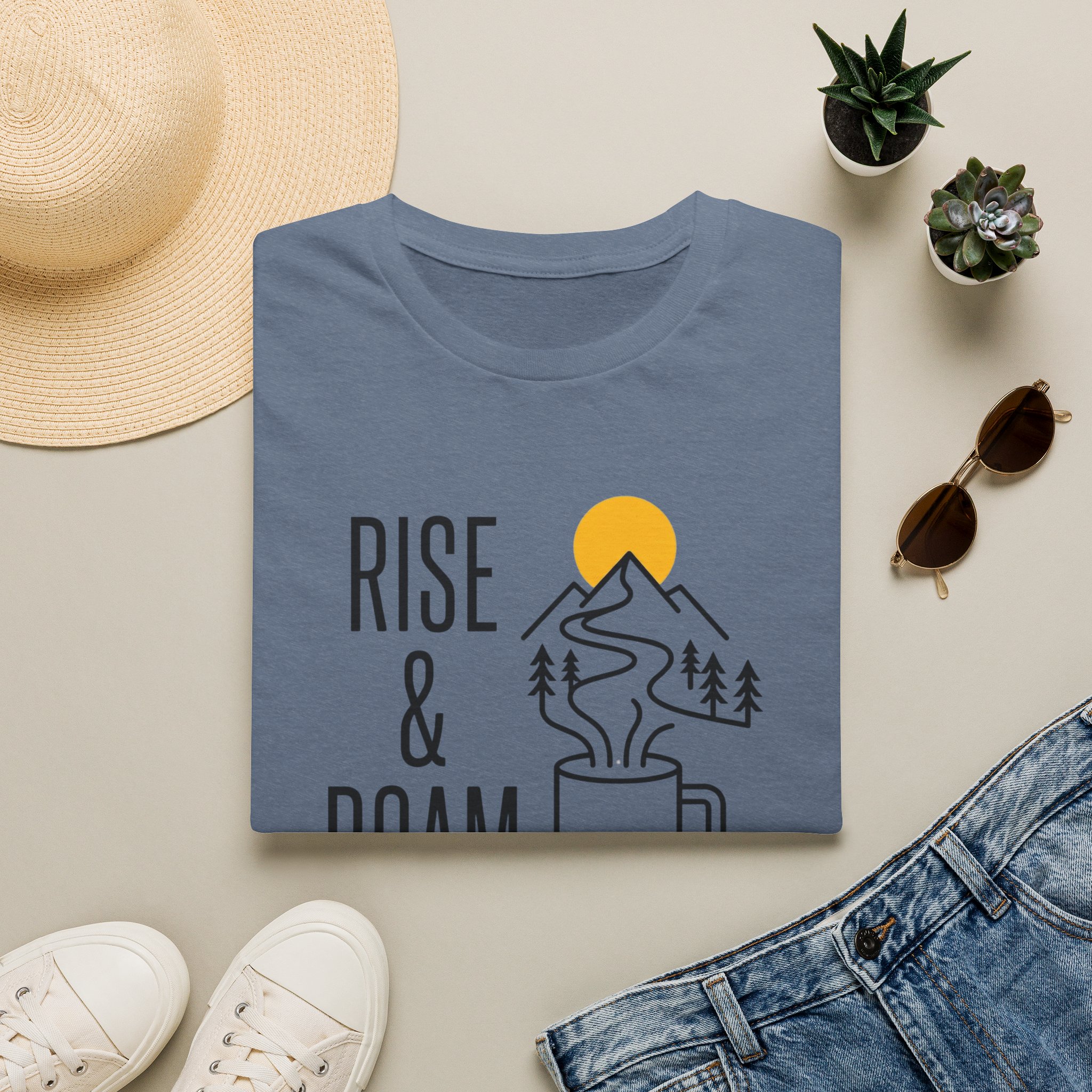 Rise and Roam Morning Mountain Mug Silhouette T-shirt - Image 17