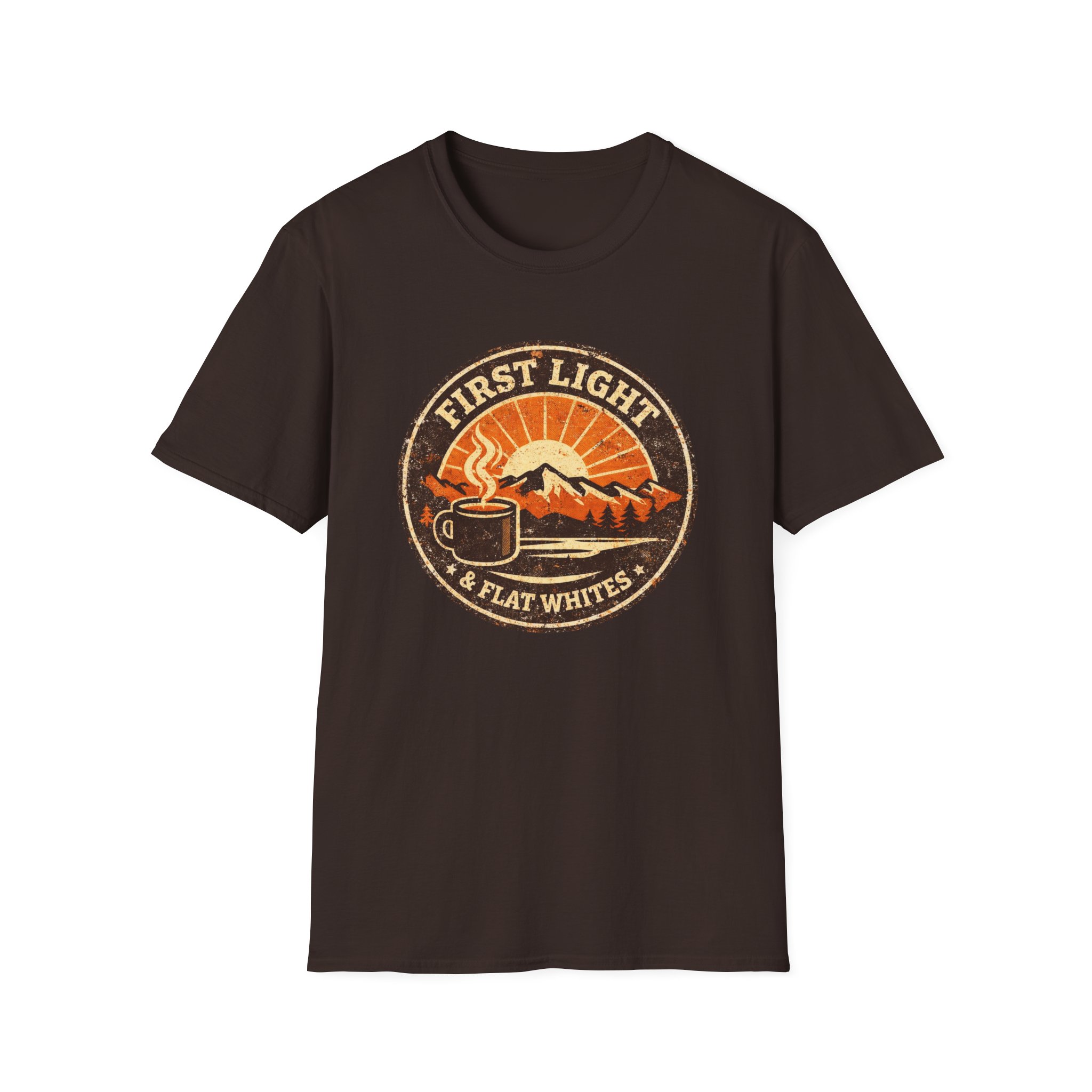 First Light & Flat Whites Distressed T-Shirt - Image 19