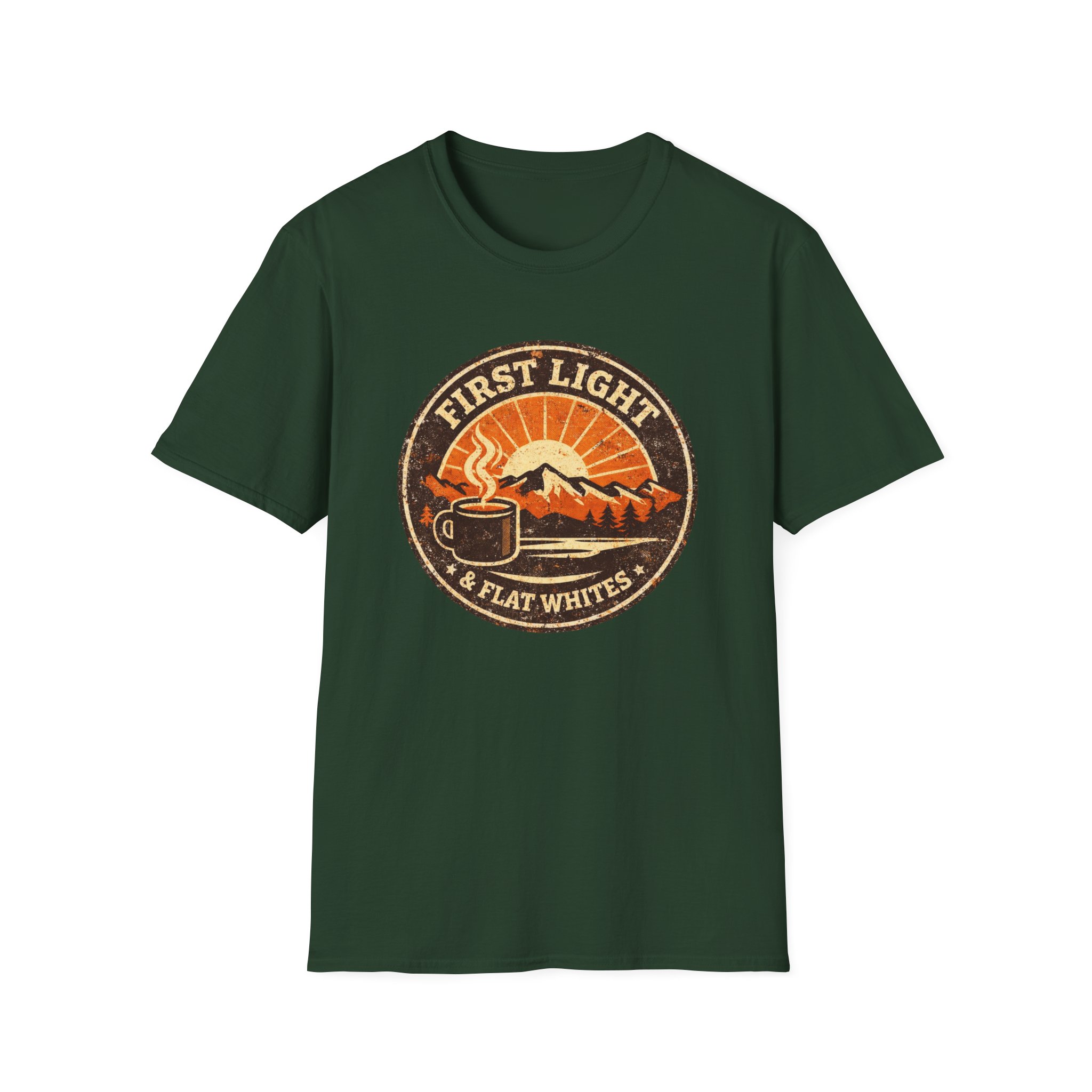First Light & Flat Whites Distressed T-Shirt - Image 31