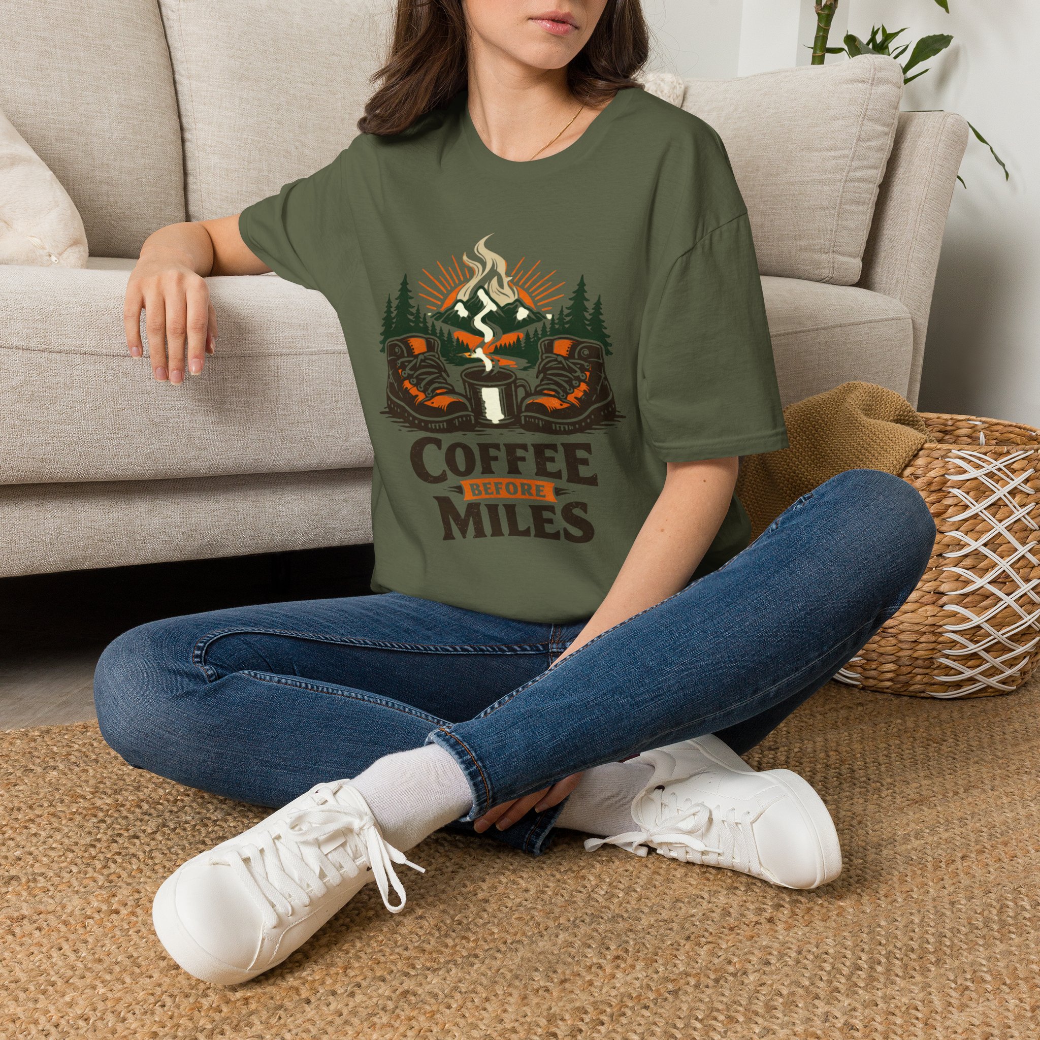 Coffee Before Miles T-Shirt - Image 30