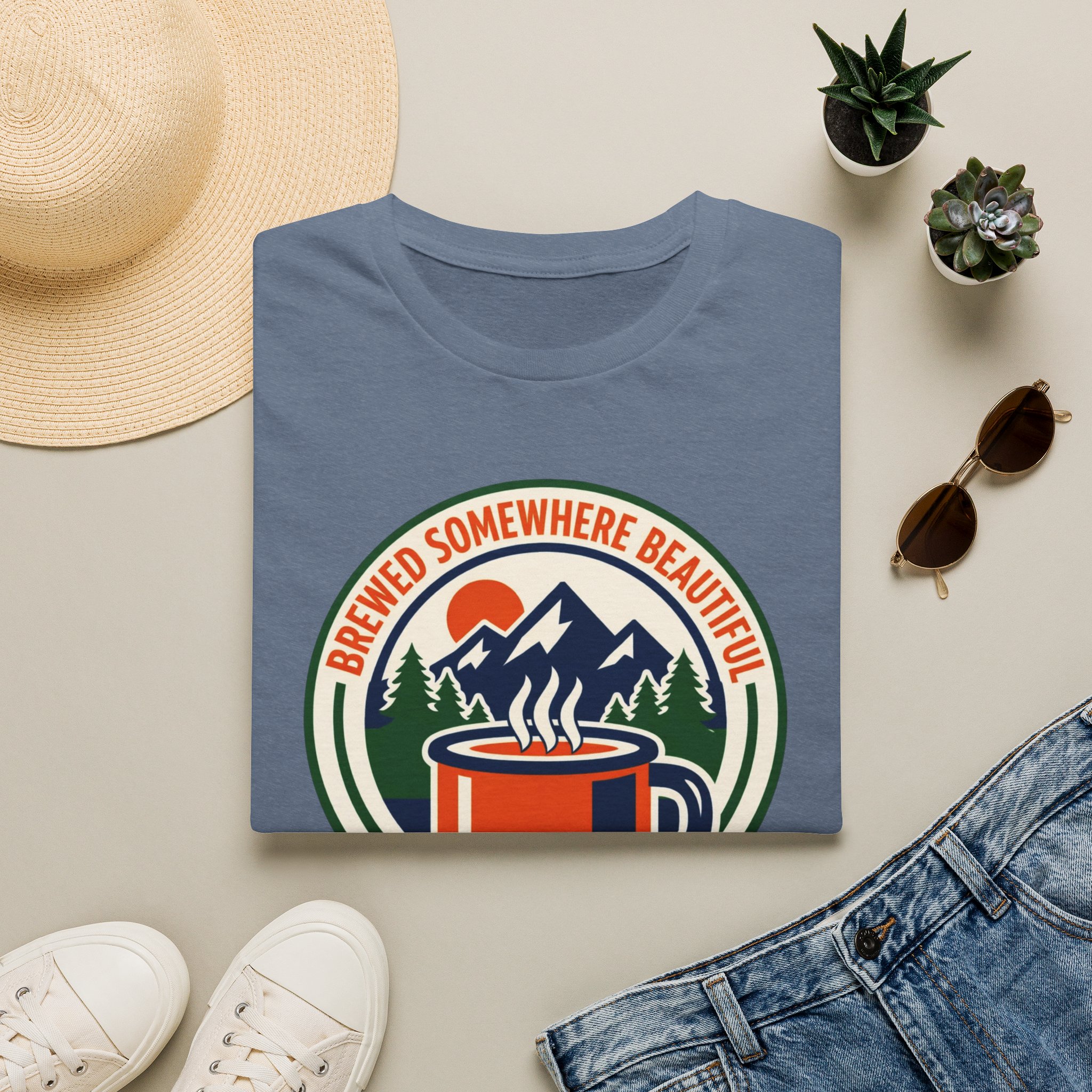 Brewed Somewhere Beautiful Emblem T-Shirt - Image 21