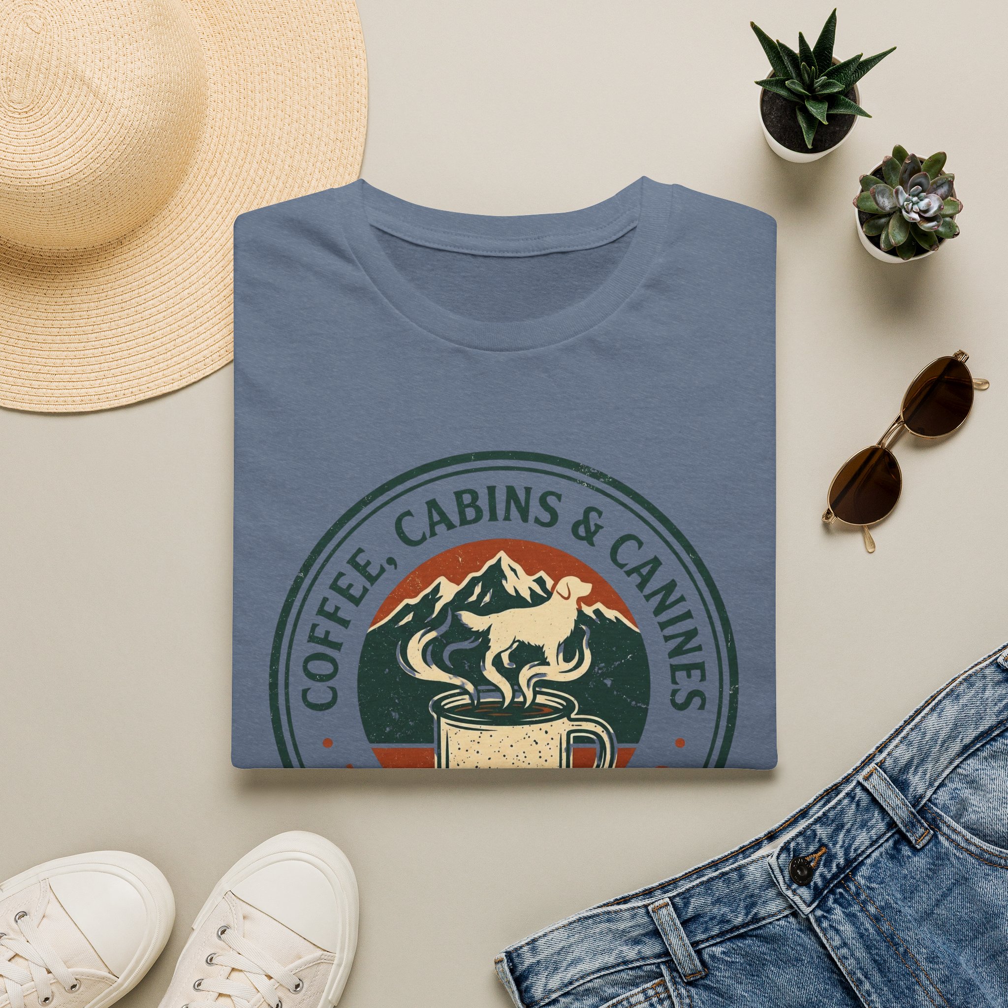 Coffee, Cabins & Canines - The Essential Trio T-Shirt - Image 17