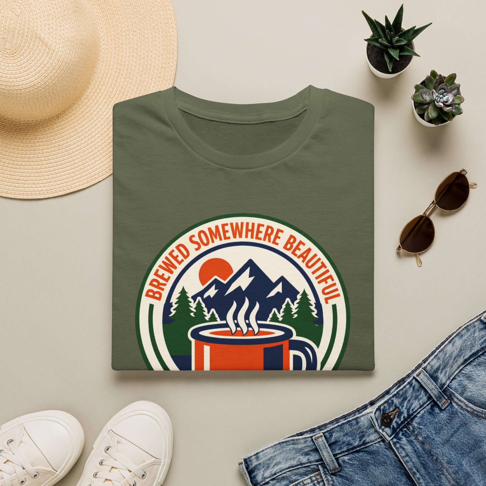 Brewed Somewhere Beautiful Emblem T-Shirt - Image 17