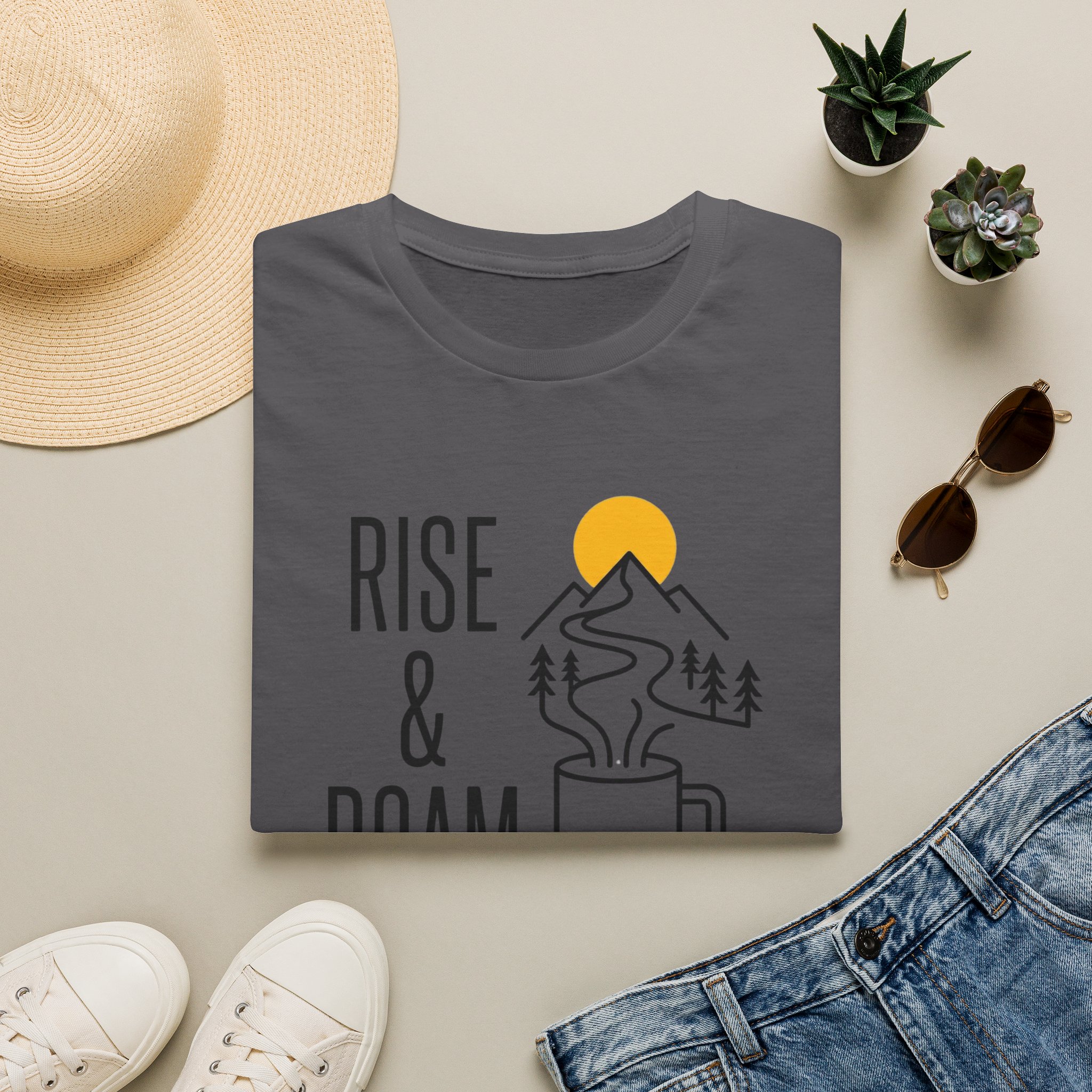 Rise and Roam Morning Mountain Mug Silhouette T-shirt - Image 21