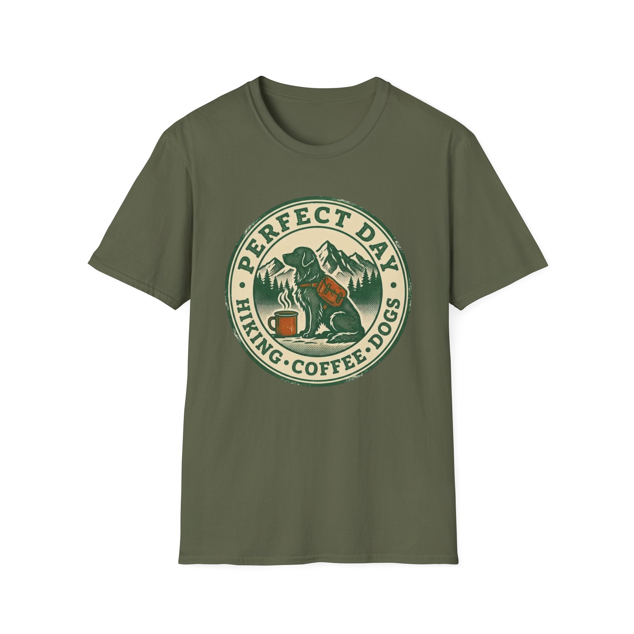 Perfect Day - Hiking Coffee Dogs T-Shirt - Image 19