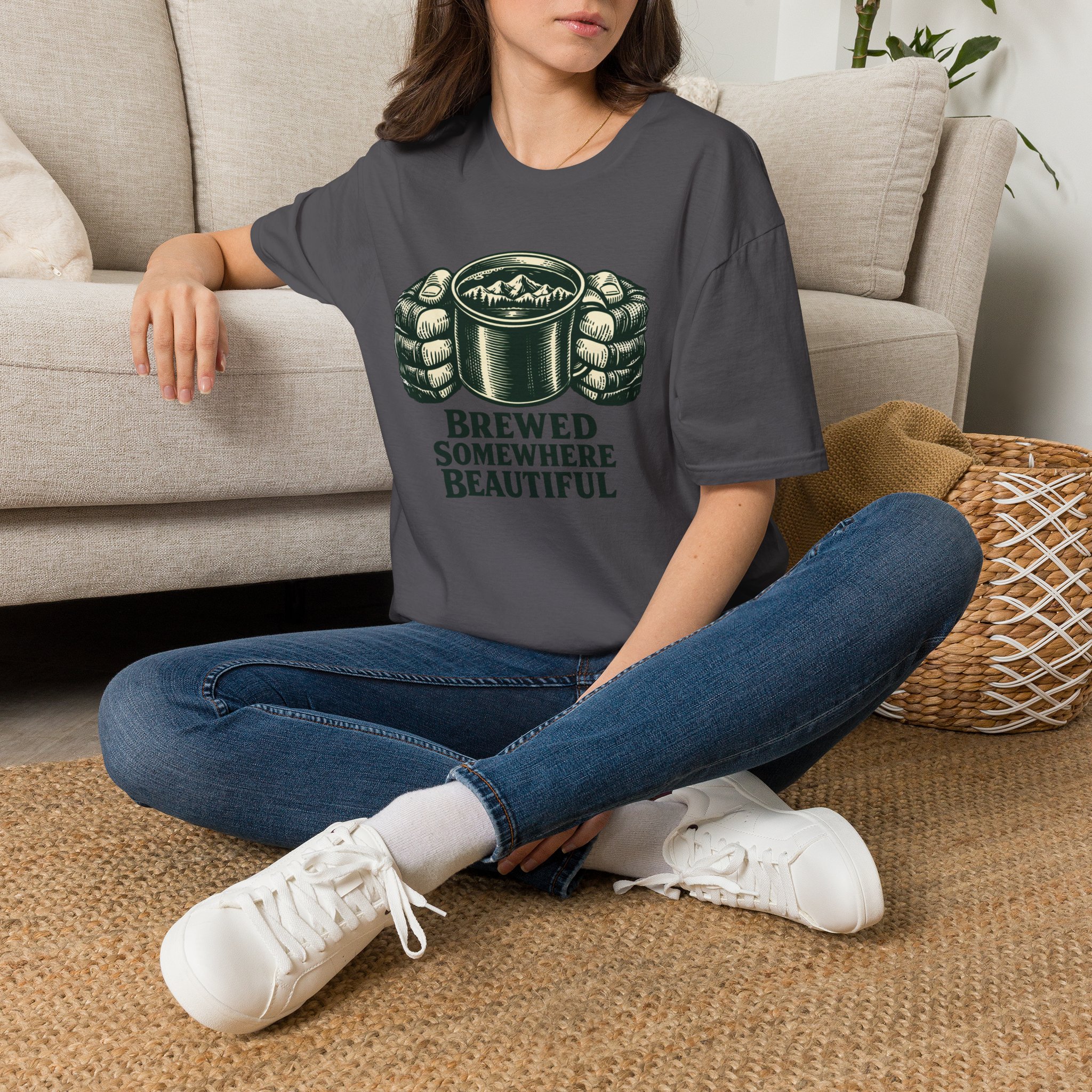 Brewed Somewhere Beautiful Metal T-Shirt - Image 22