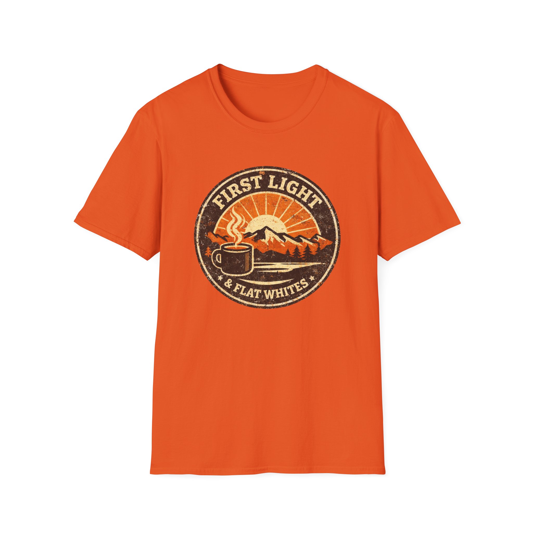 First Light & Flat Whites Distressed T-Shirt - Image 15