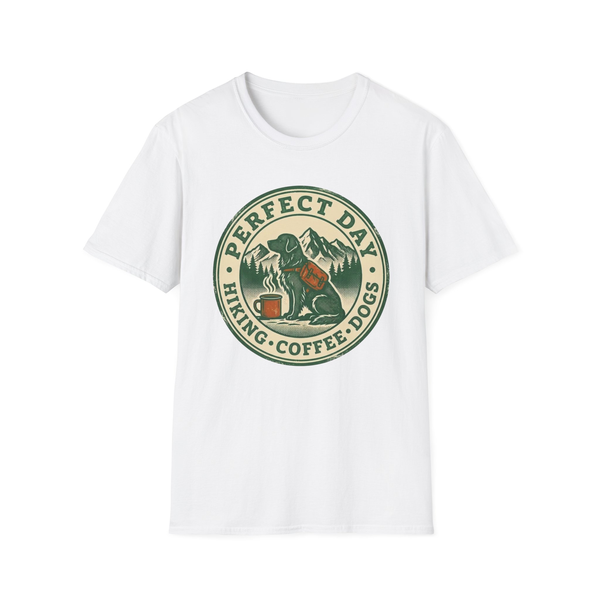 Perfect Day - Hiking Coffee Dogs T-Shirt - Image 3