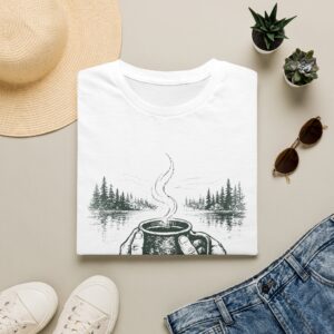Brewed Somewhere Beautiful Field Guide Design T-Shirt