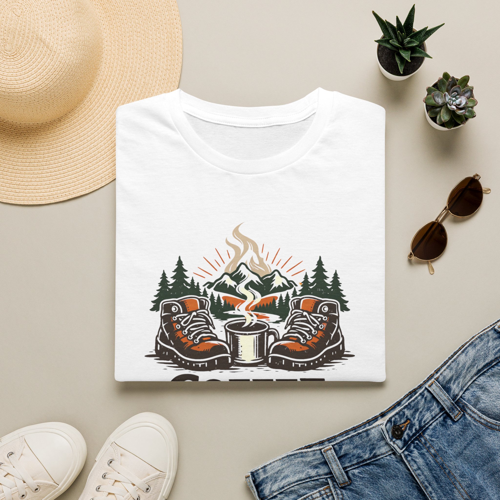 Coffee Before Miles Boots T-Shirt